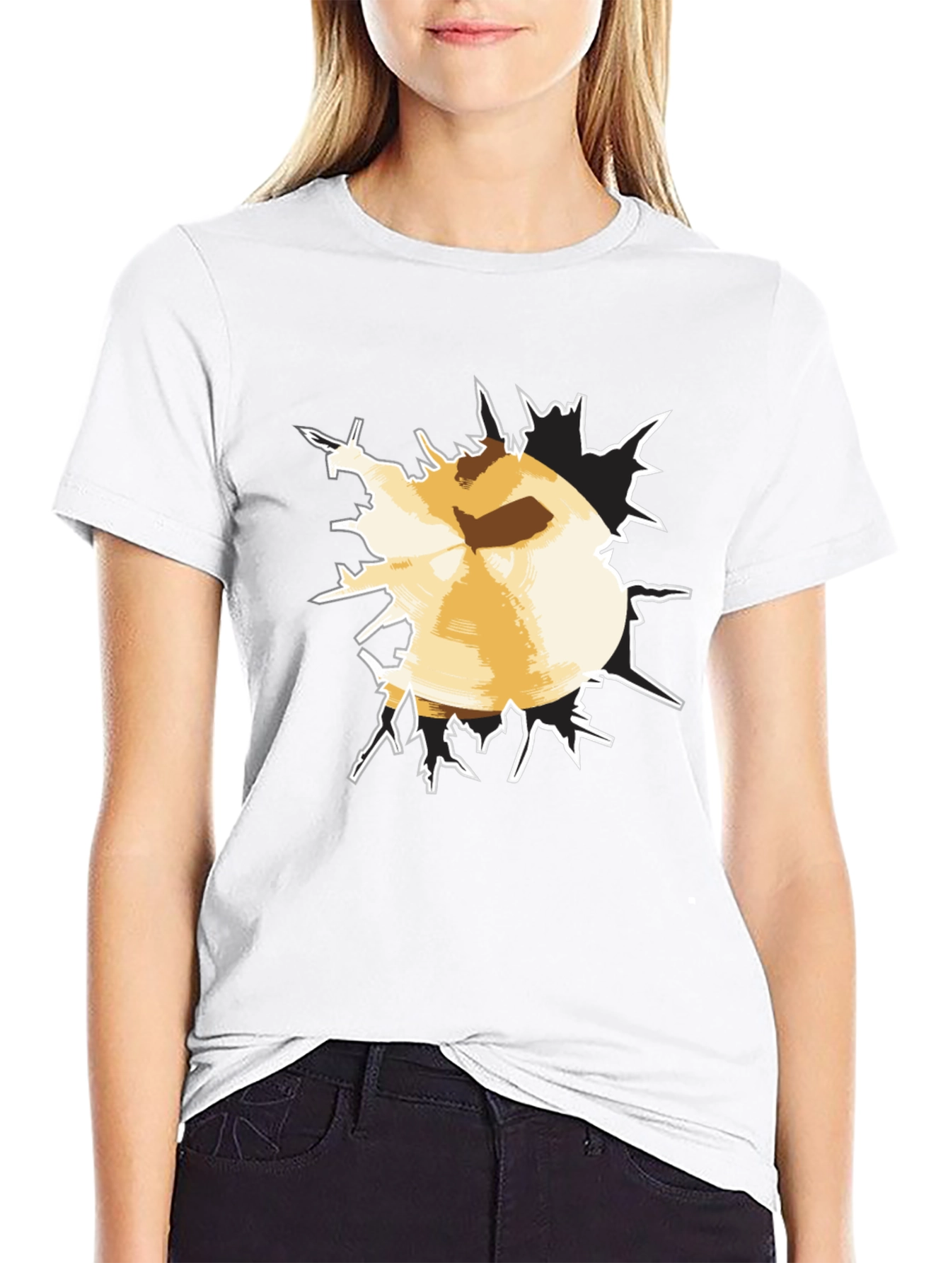 Bursting Through Tee - Funny Graphic T-Shirt