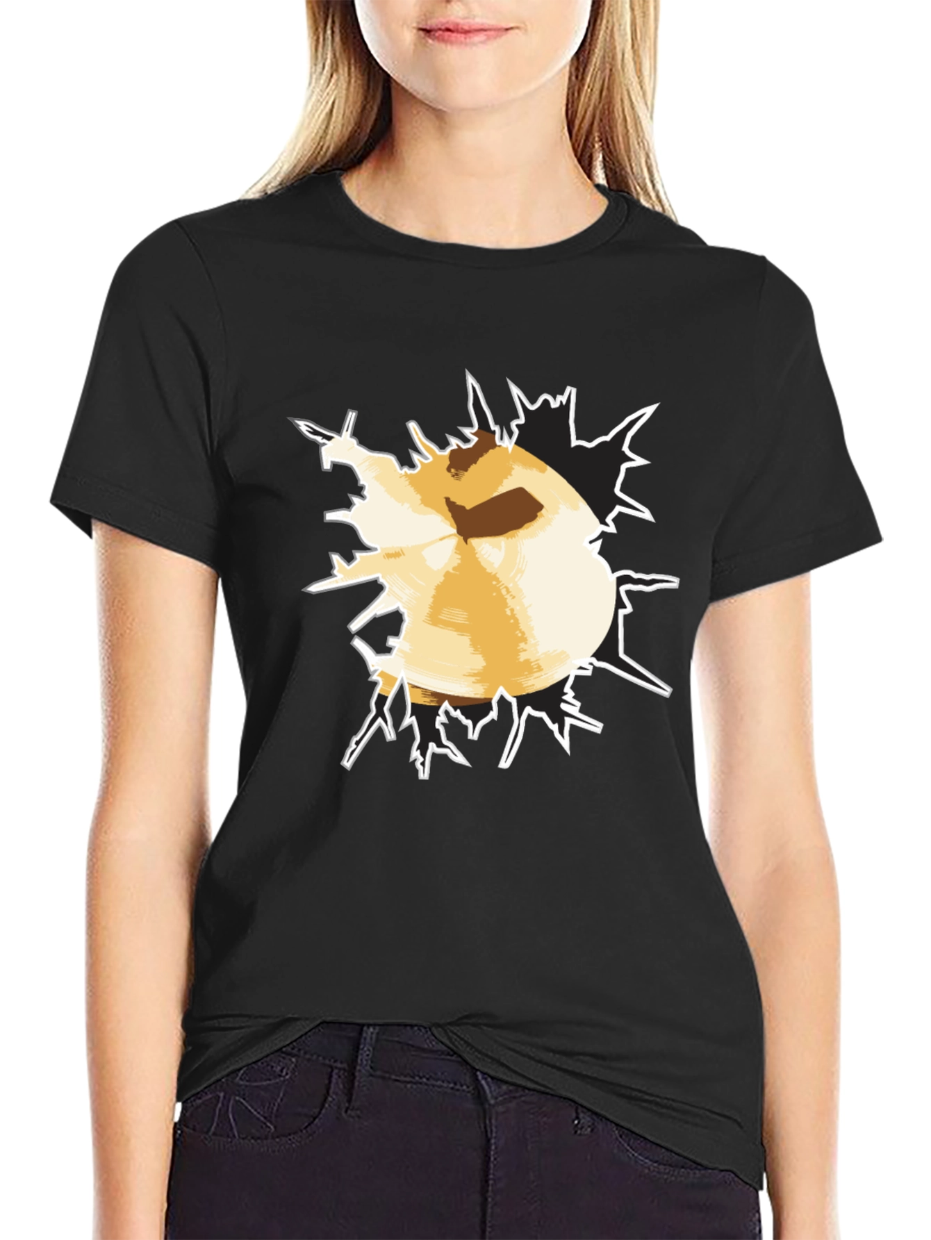 Bursting Through Tee - Funny Graphic T-Shirt