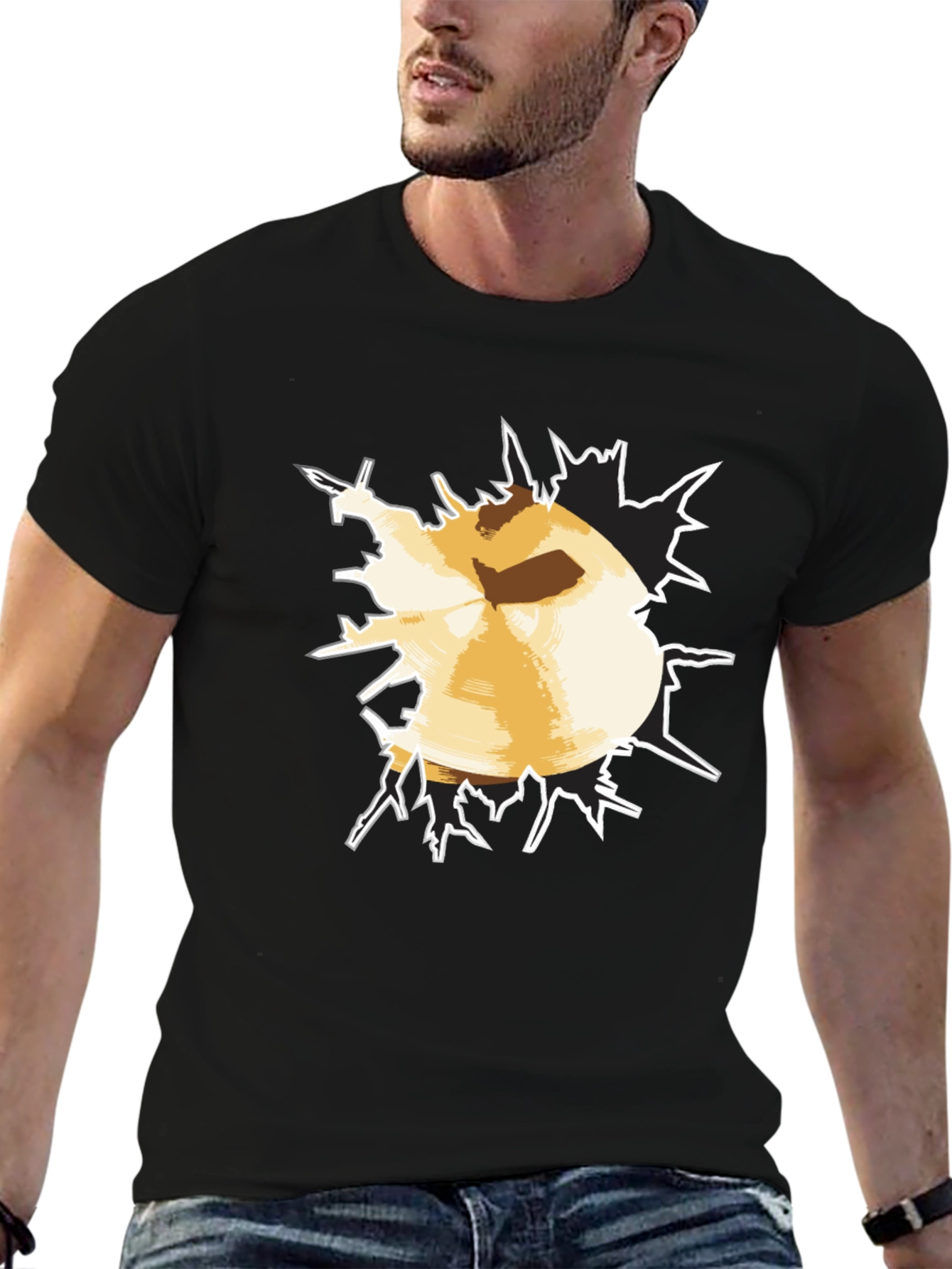 Bursting Through Tee - Funny Graphic T-Shirt