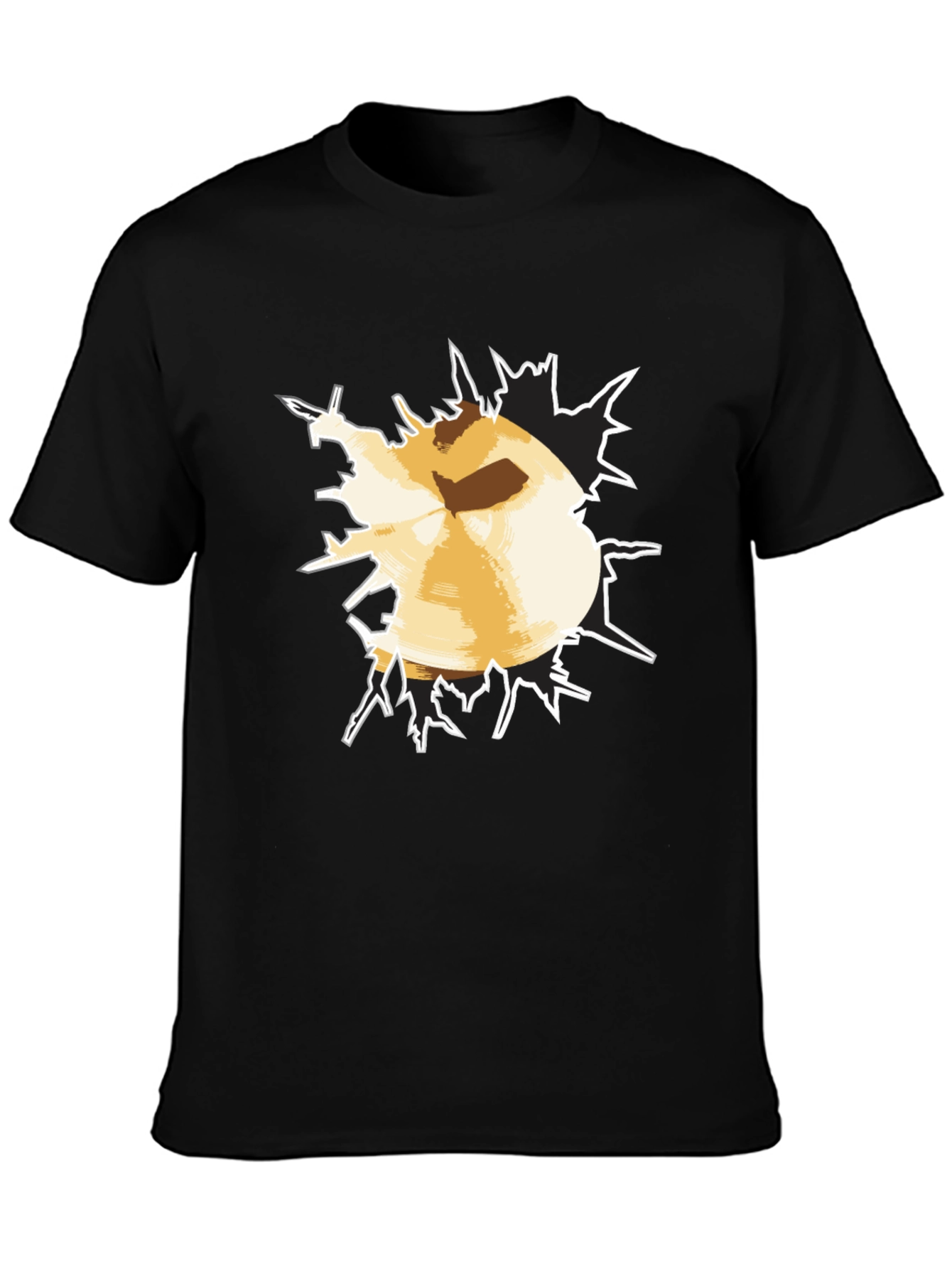 Bursting Through Tee - Funny Graphic T-Shirt