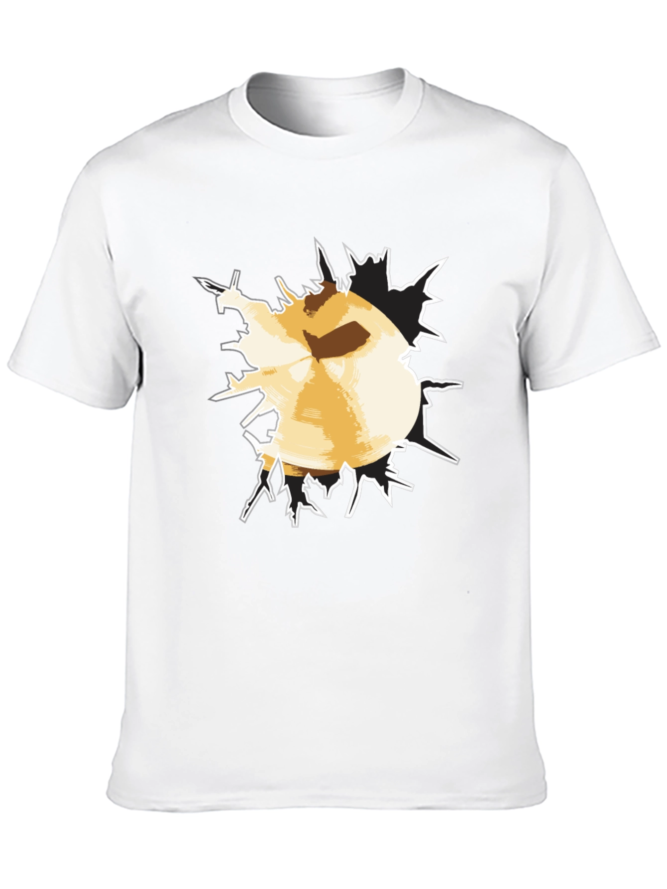 Bursting Through Tee - Funny Graphic T-Shirt