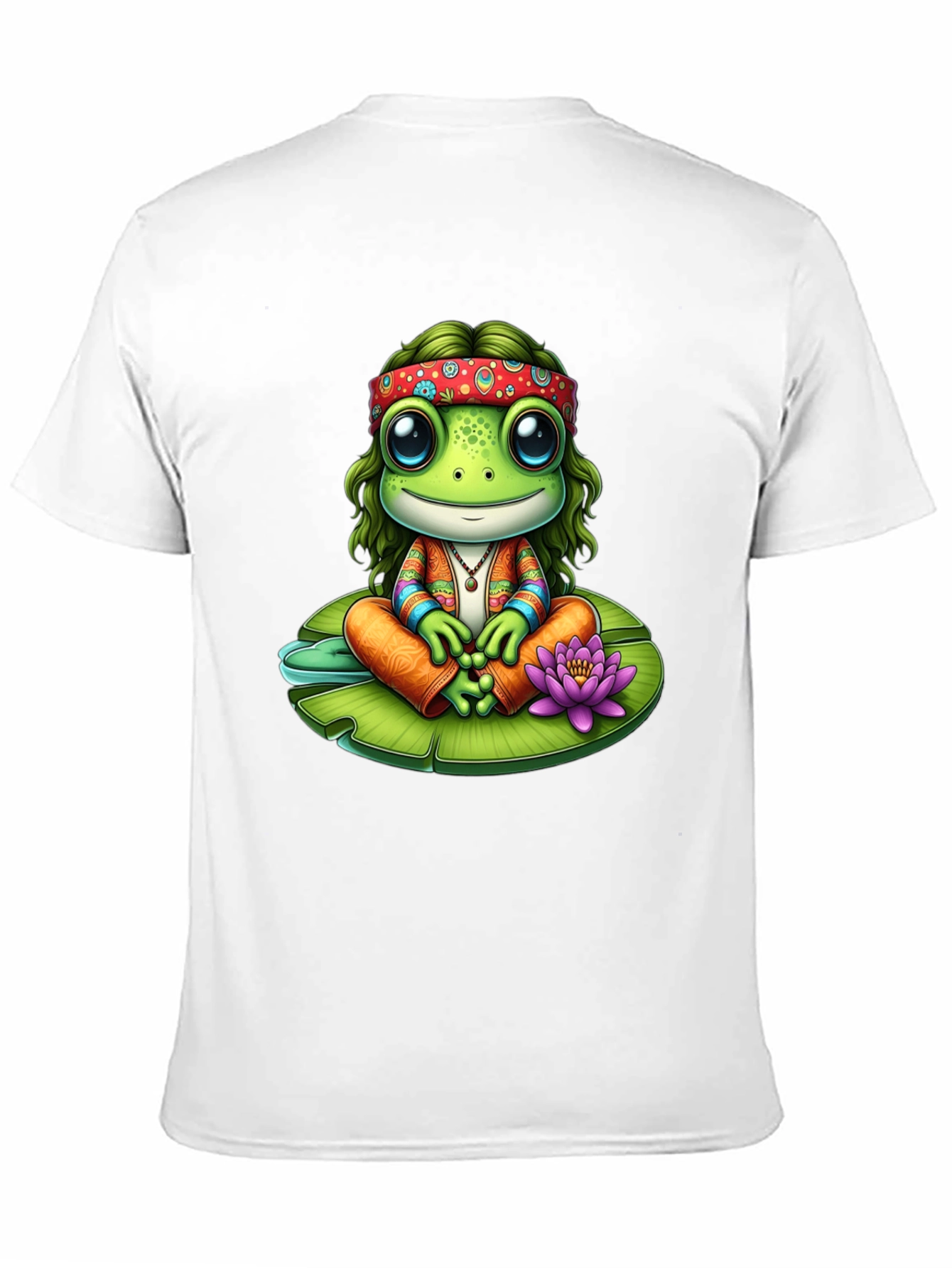 Hippie Frog T-Shirt: Peace & Lily Pad Vibes!