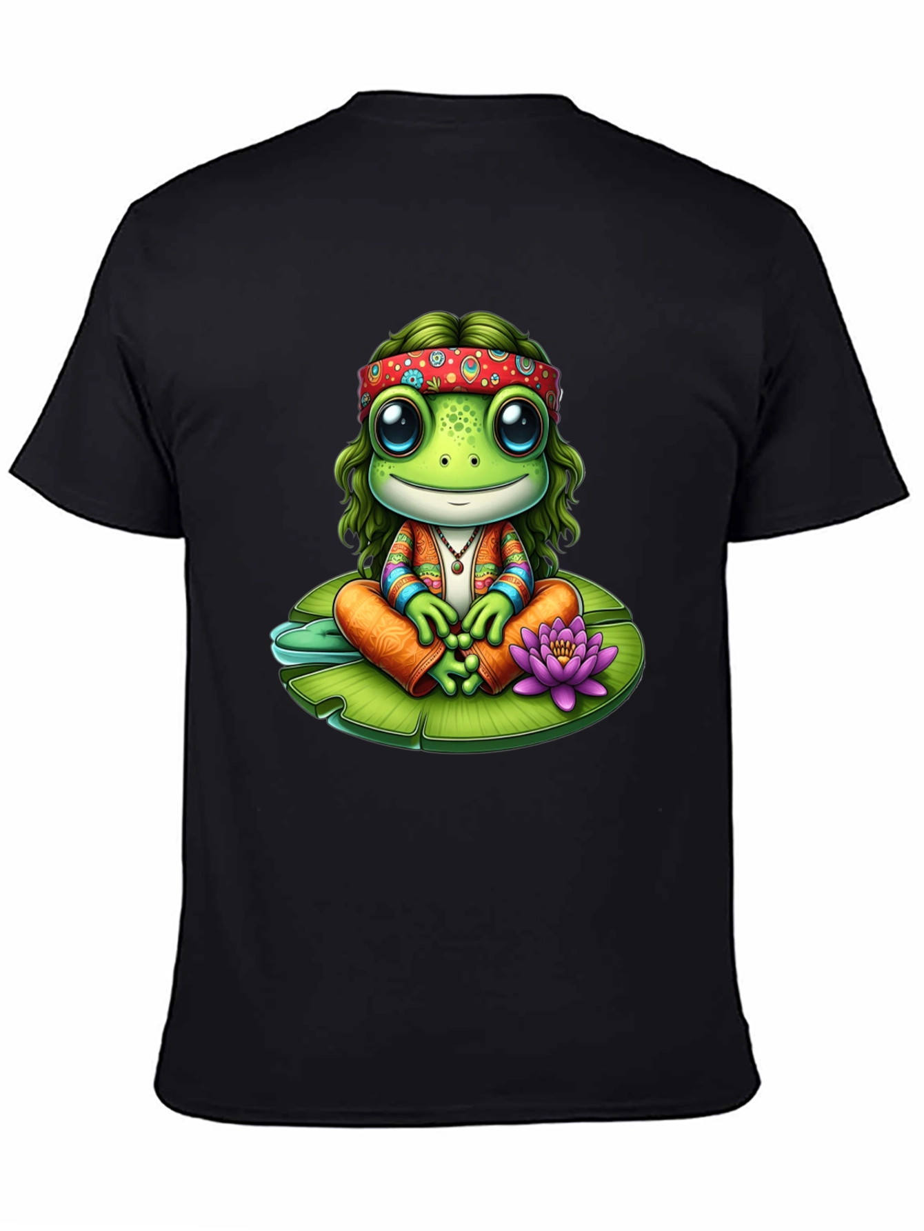 Hippie Frog T-Shirt: Peace & Lily Pad Vibes!
