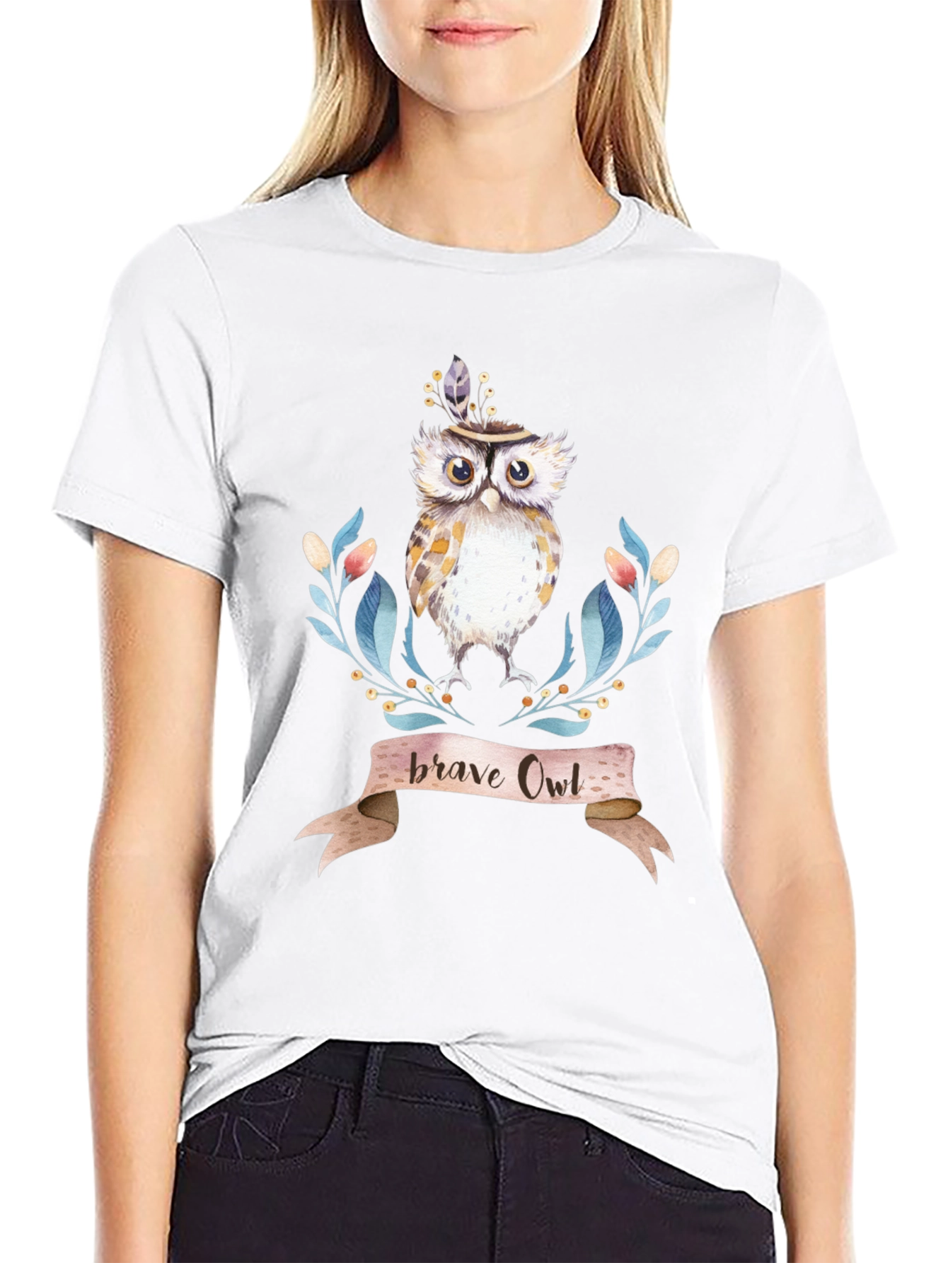 Brave Owl T-Shirt - Bohemian Style