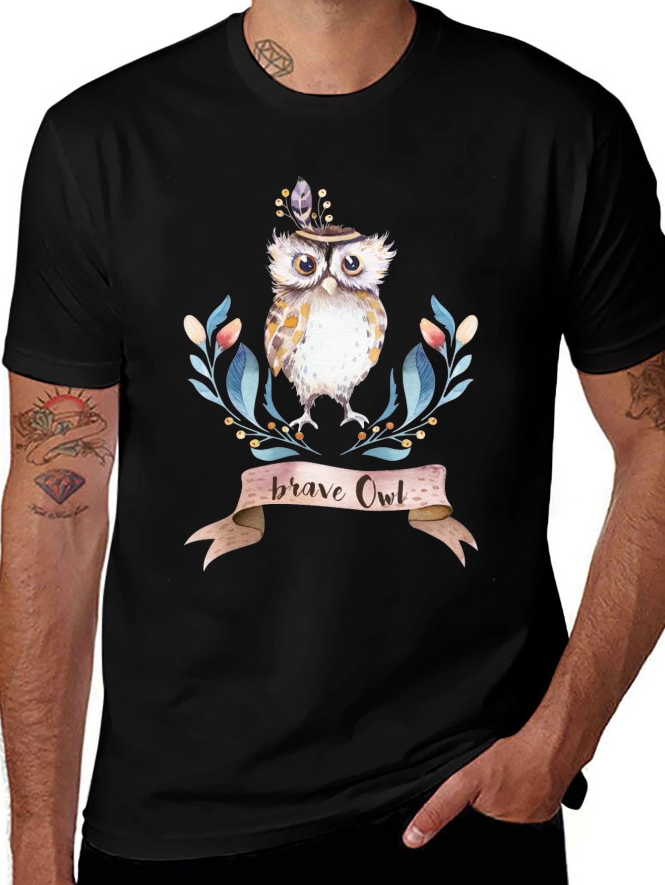 Brave Owl T-Shirt - Bohemian Style