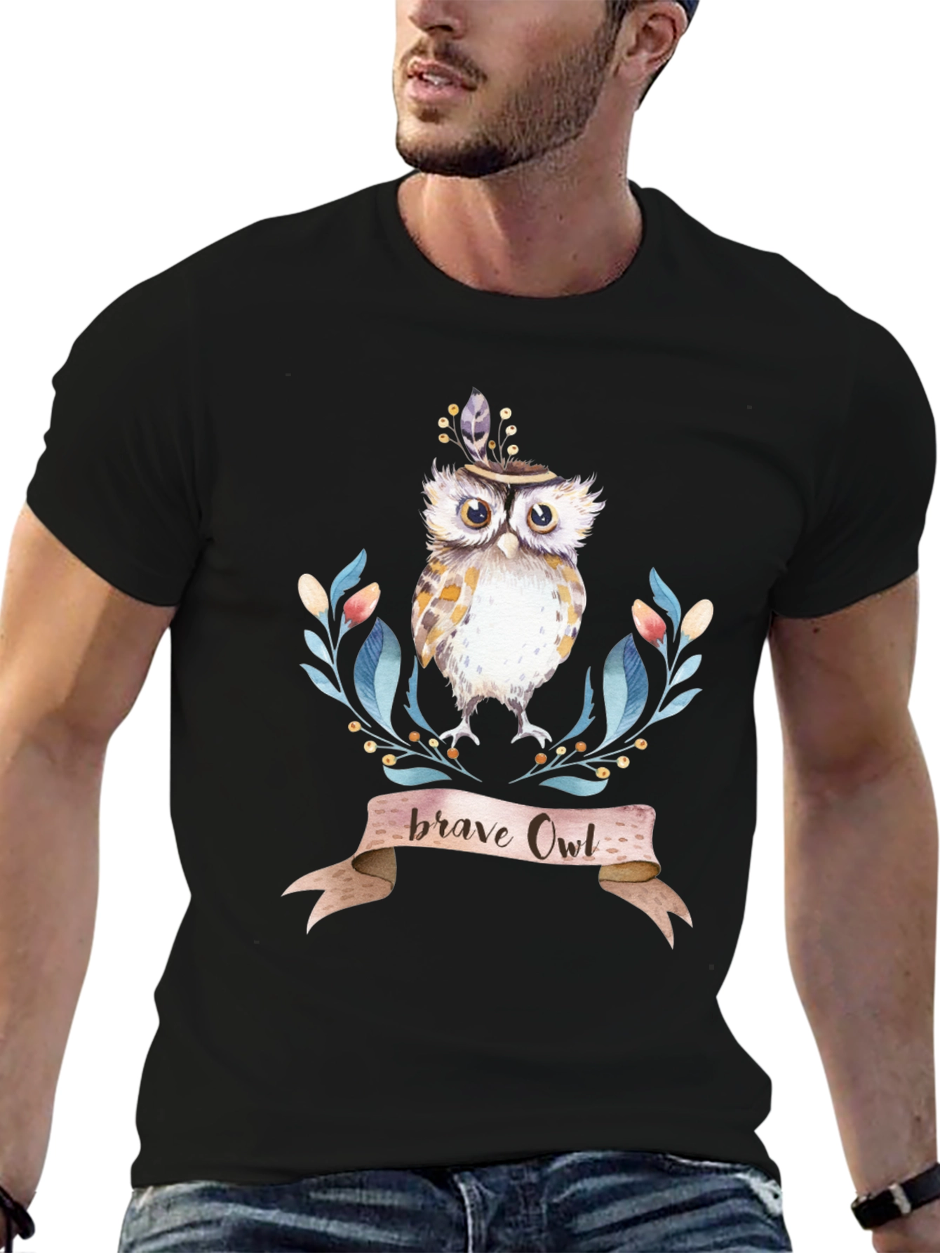 Brave Owl T-Shirt - Bohemian Style