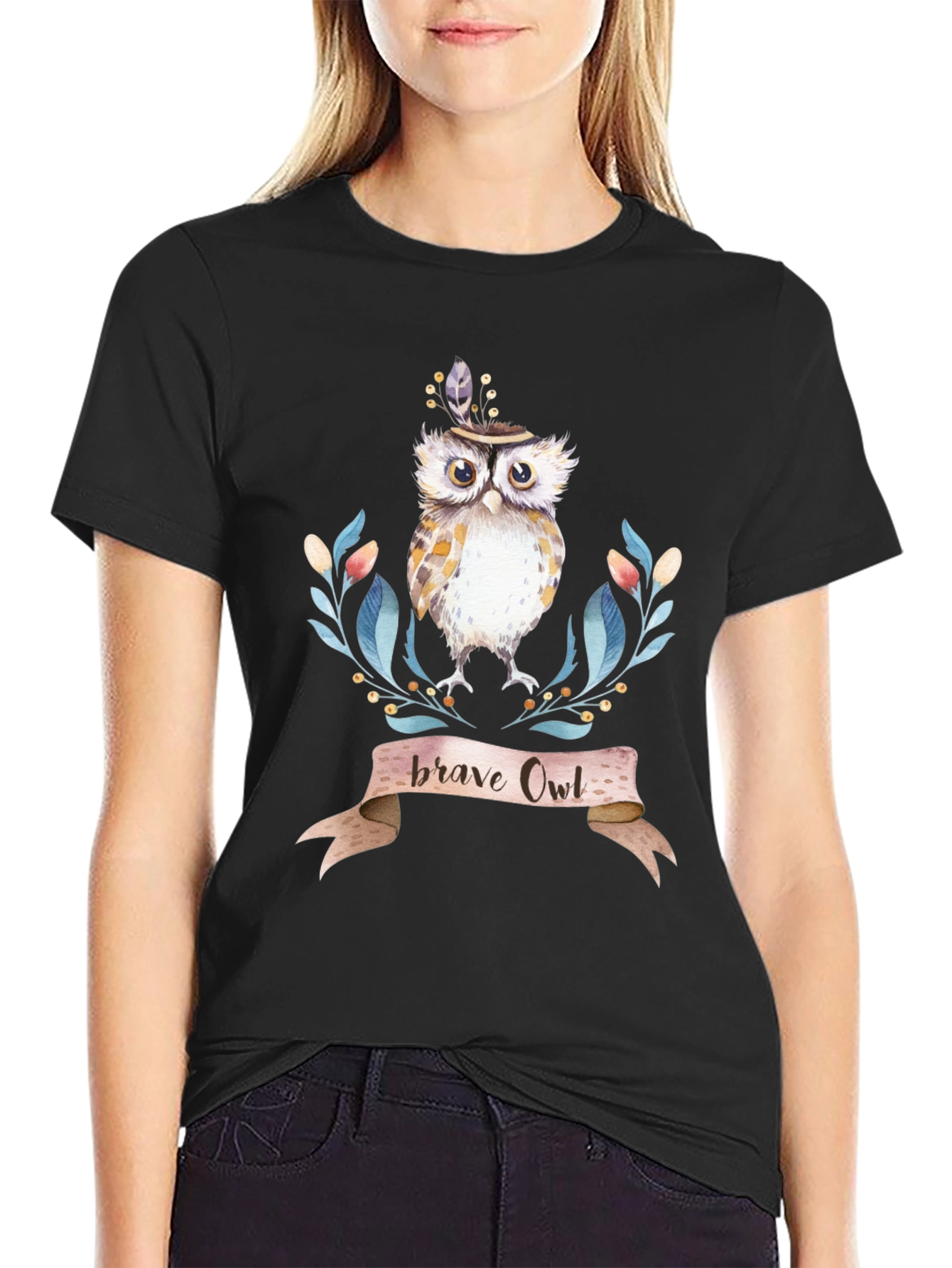 Brave Owl T-Shirt - Bohemian Style