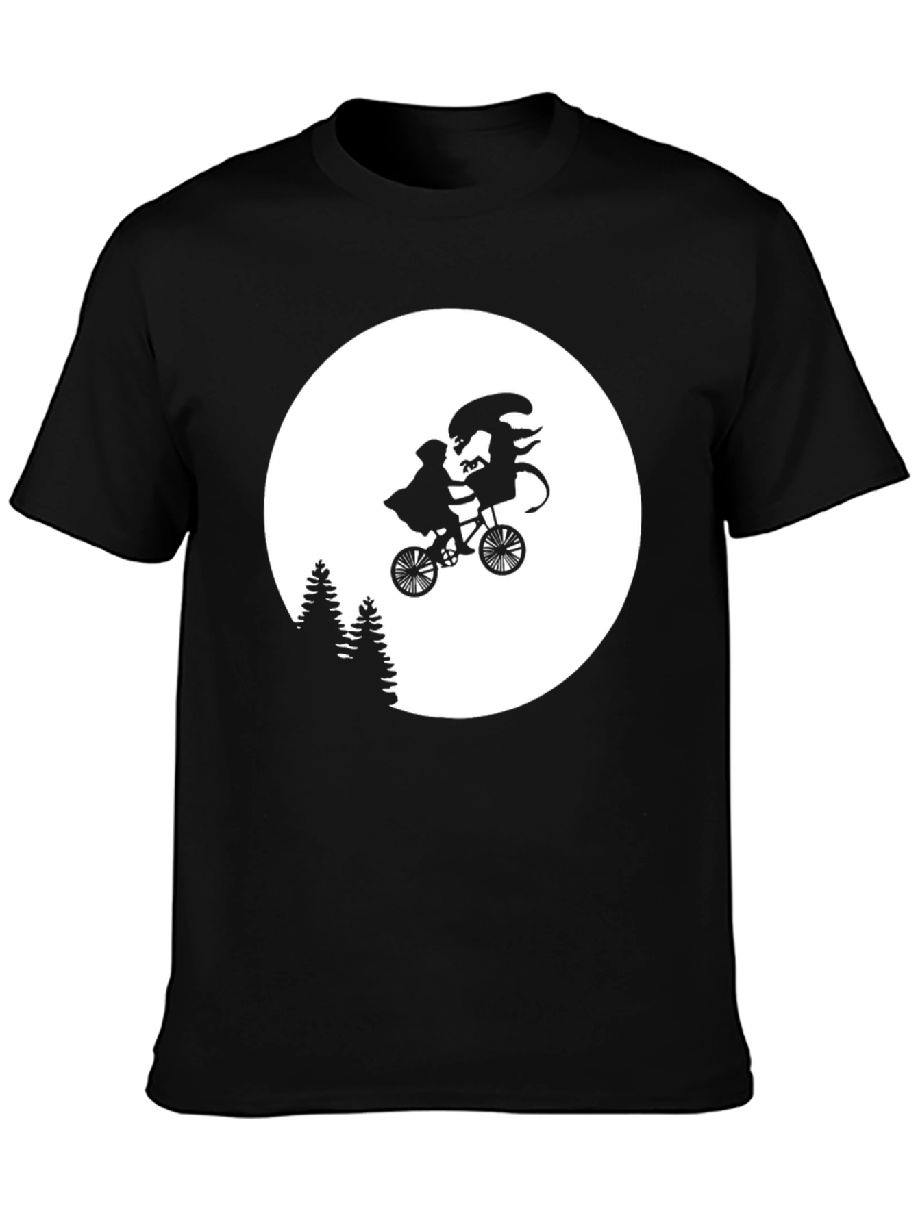 Alien Bike Ride T-Shirt - Sci-Fi Humor Tee
