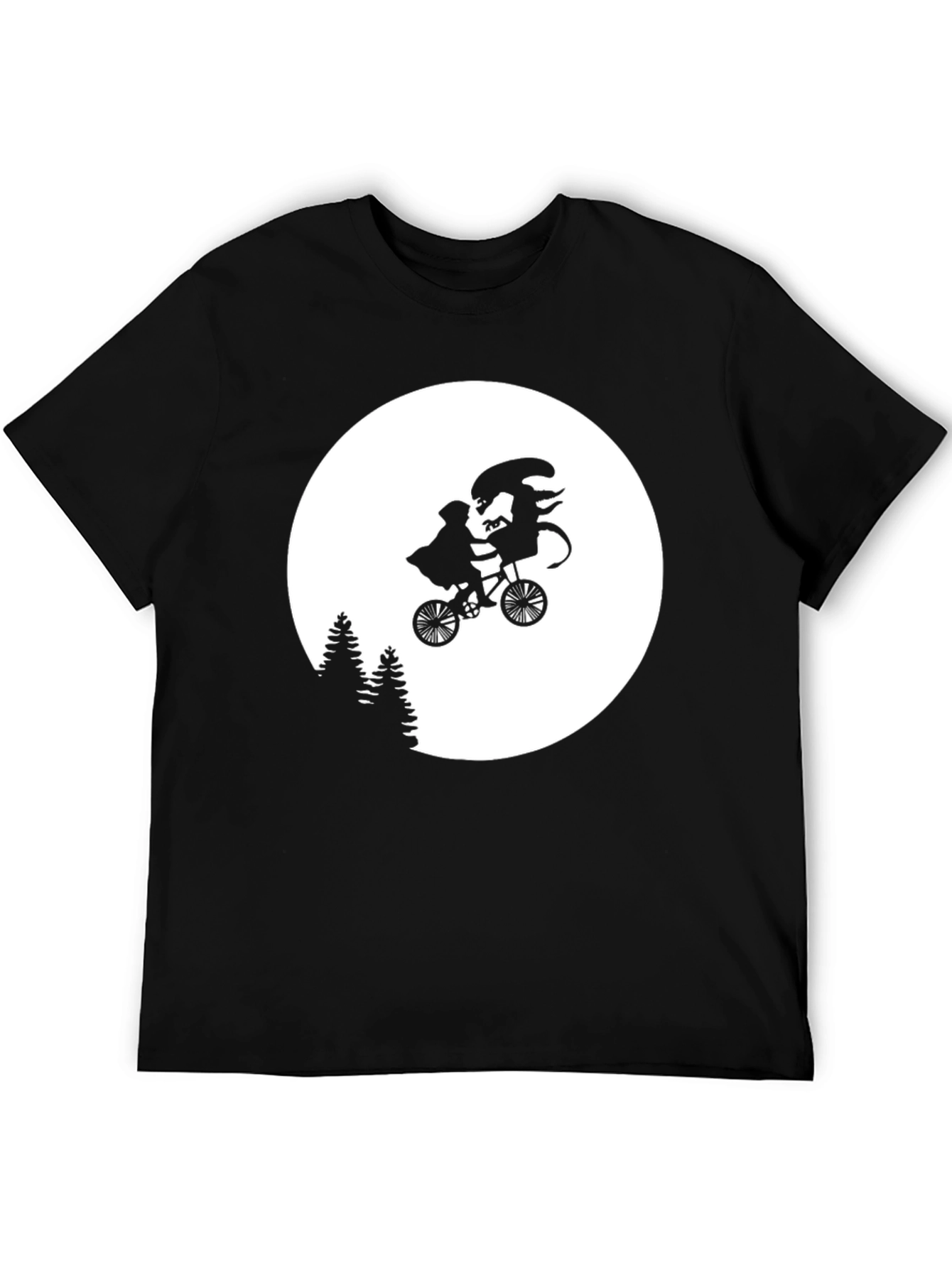 Alien Bike Ride T-Shirt - Sci-Fi Humor Tee