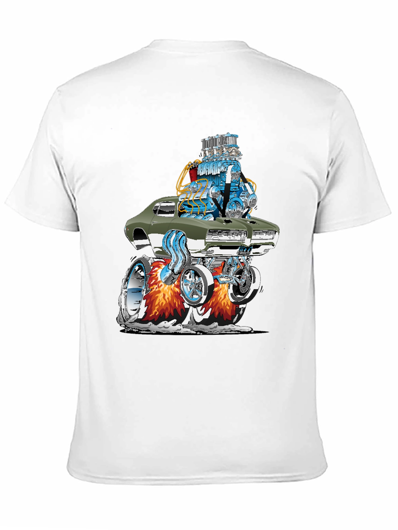 Hot Rod Muscle Car Graphic Tee - Black