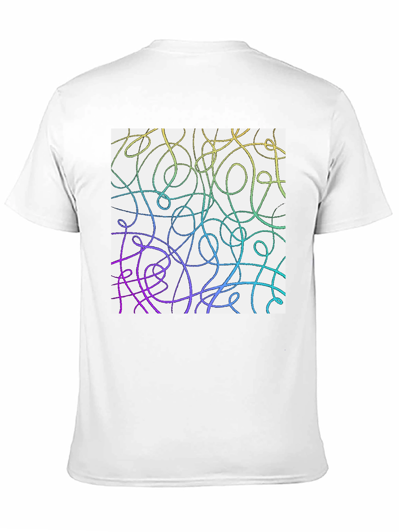 Abstract Line Art T-Shirt - Casual Black Tee