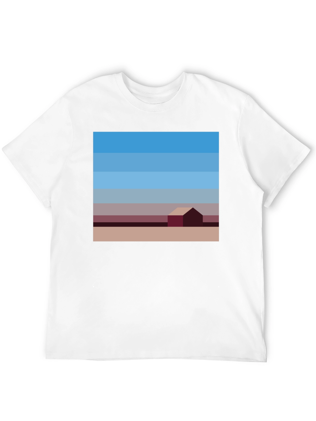 Abstract Landscape Graphic Tee - Modern Art Shirt