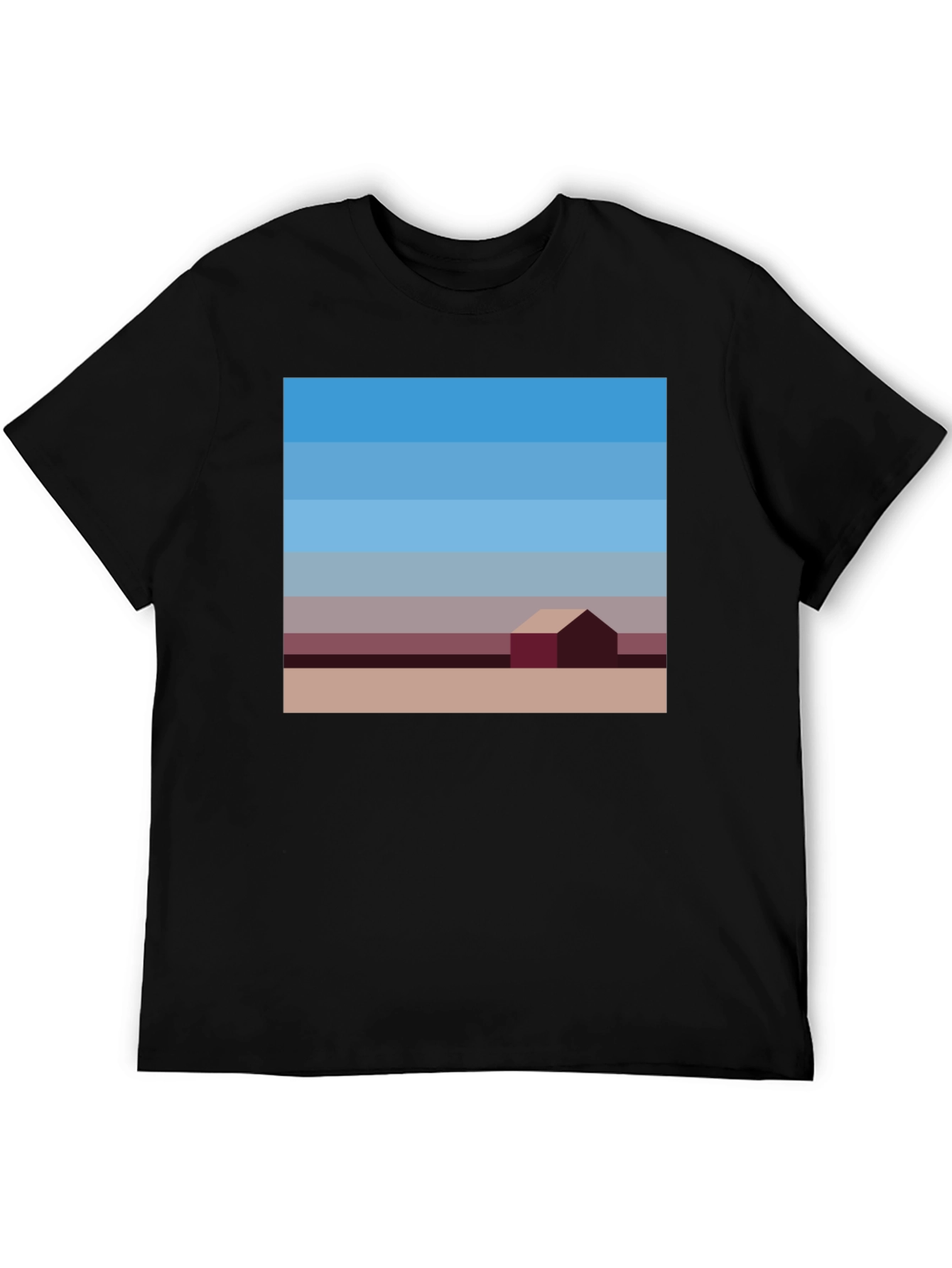 Abstract Landscape Graphic Tee - Modern Art Shirt