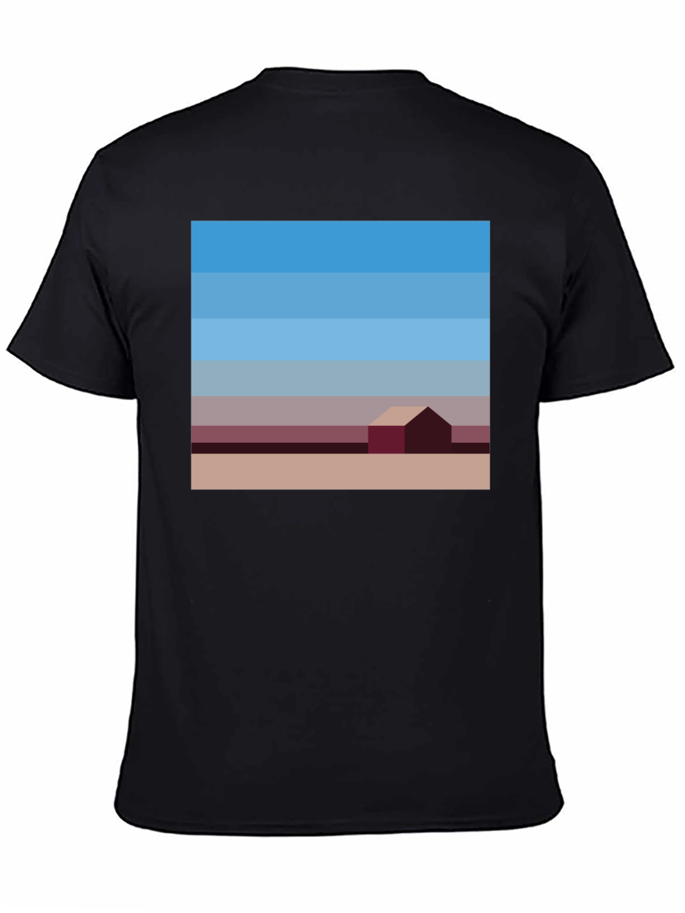 Abstract Landscape Graphic Tee - Modern Art Shirt