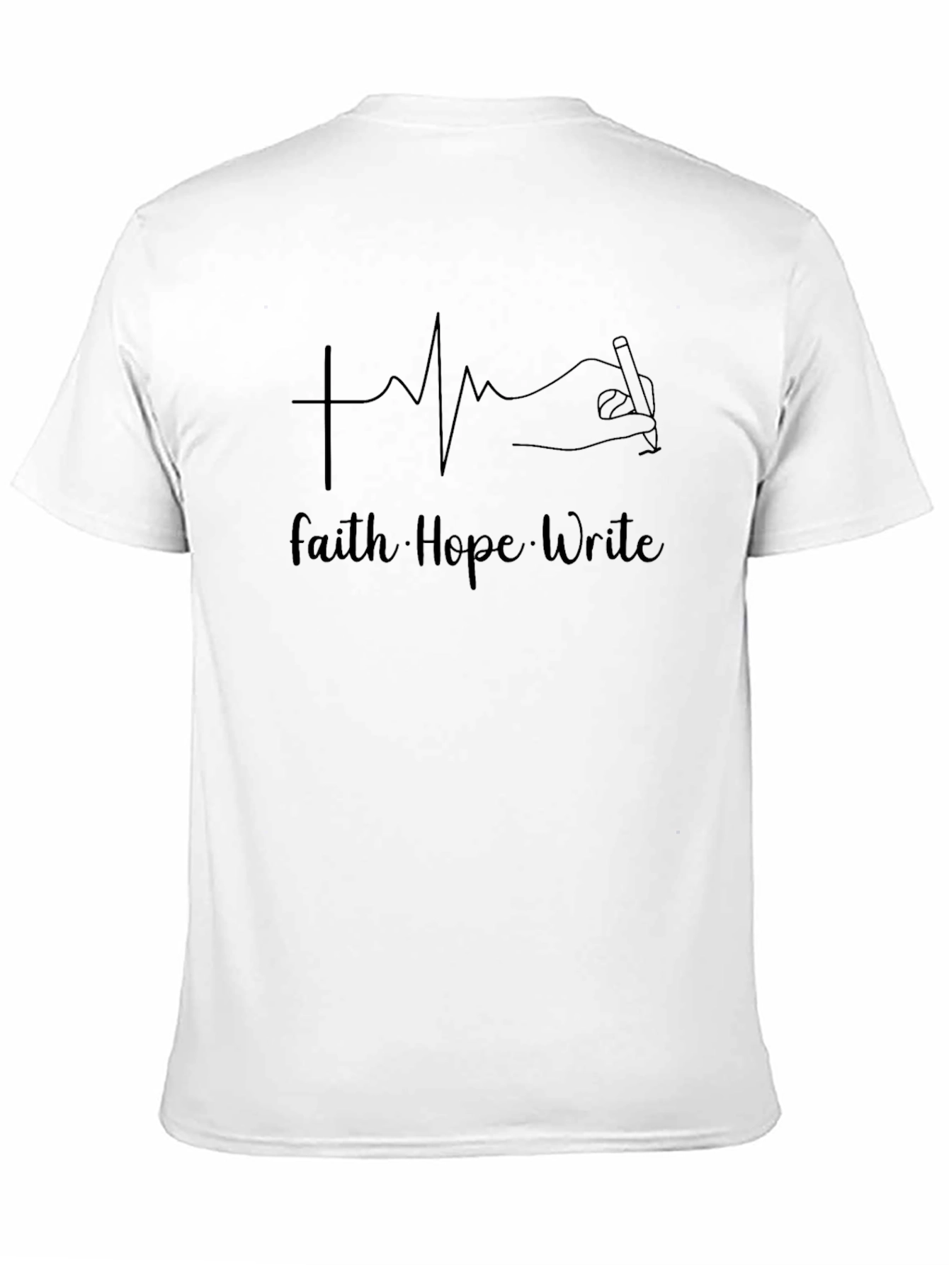 Faith Hope Write T-Shirt - Christian Writer Tee