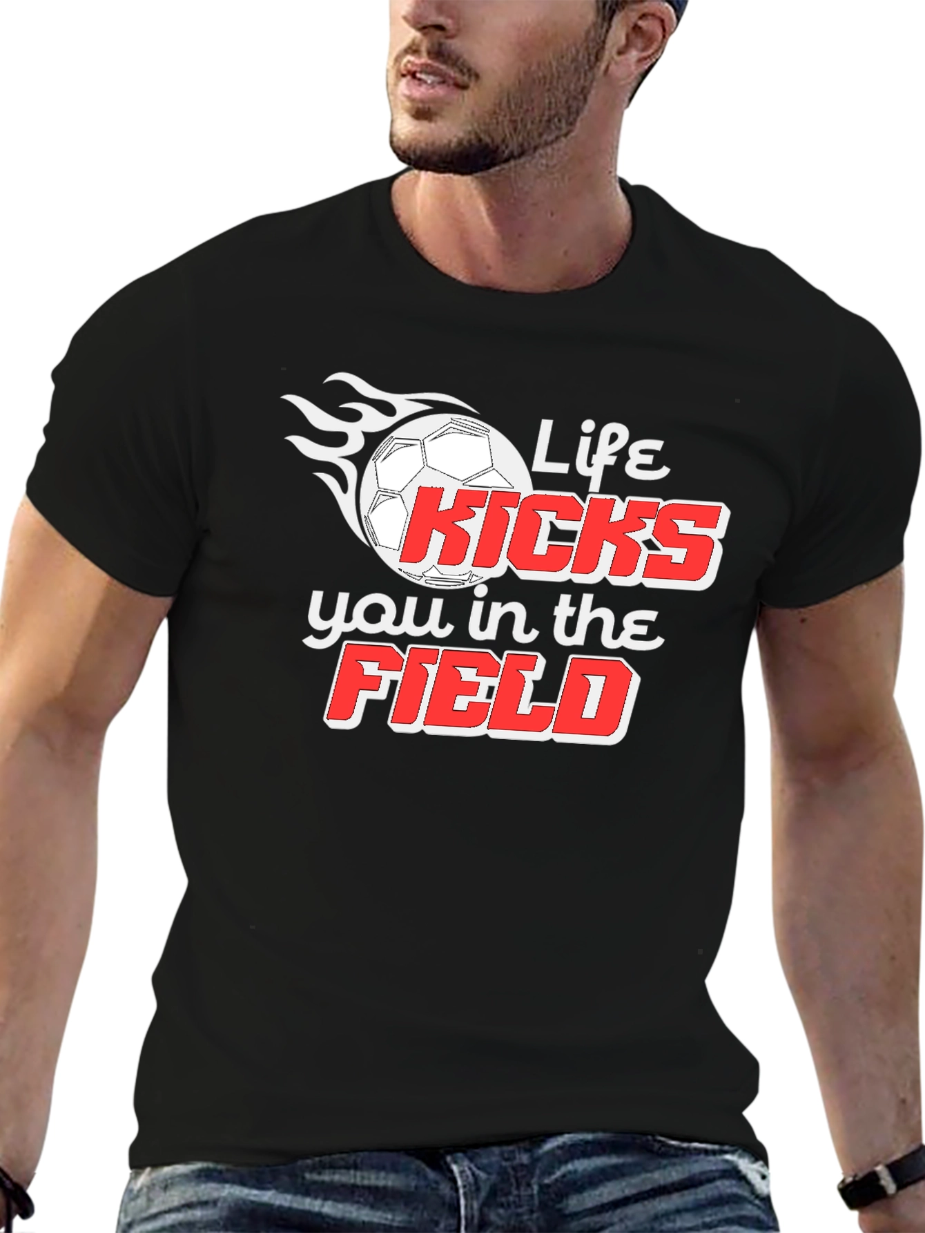 Life Kicks You In The Field T-Shirt
