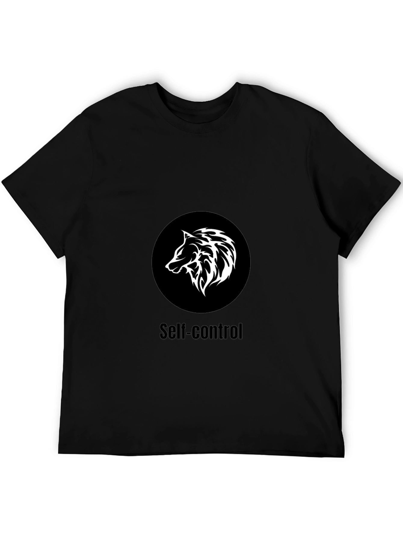 Self-Control Wolf Graphic T-Shirt