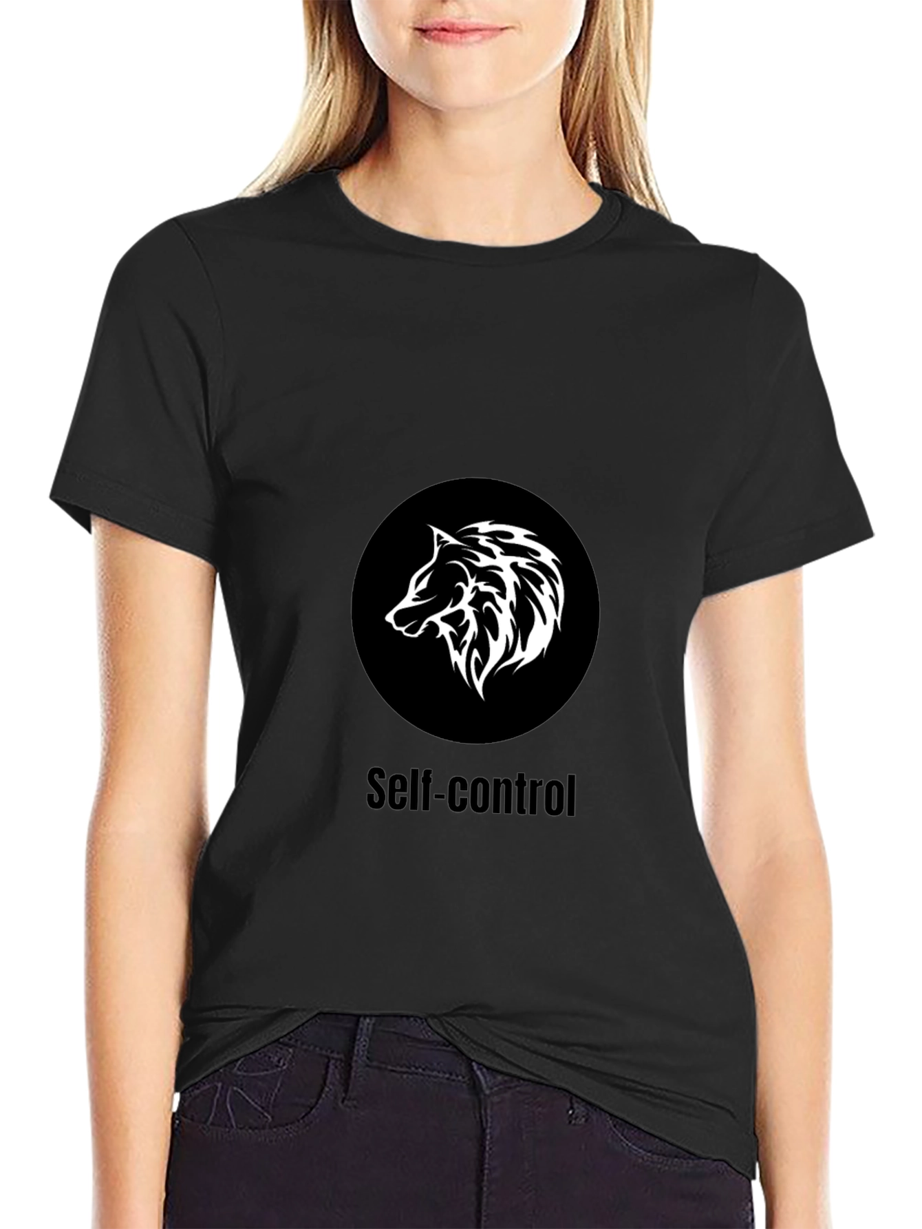 Self-Control Wolf Graphic T-Shirt