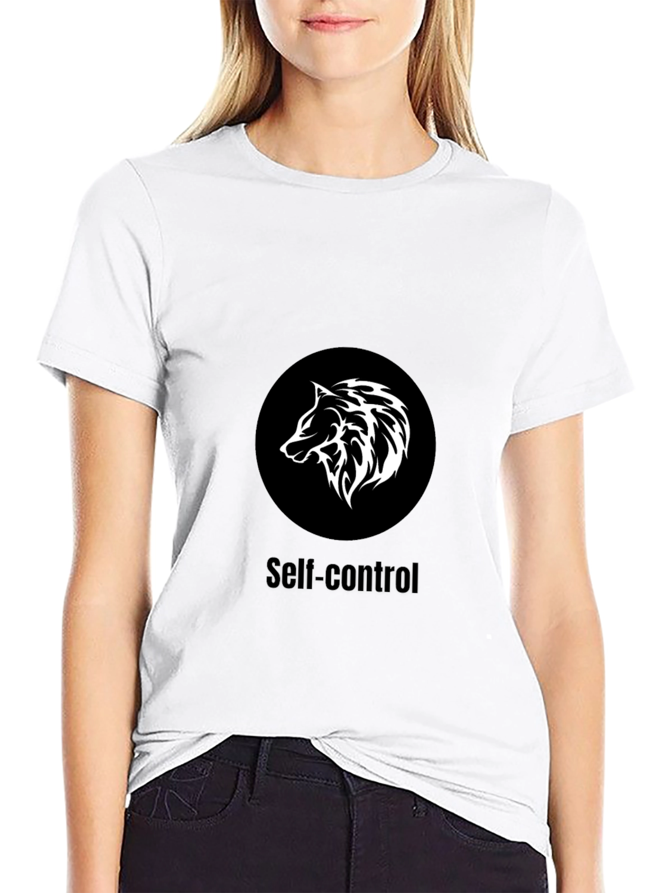 Self-Control Wolf Graphic T-Shirt