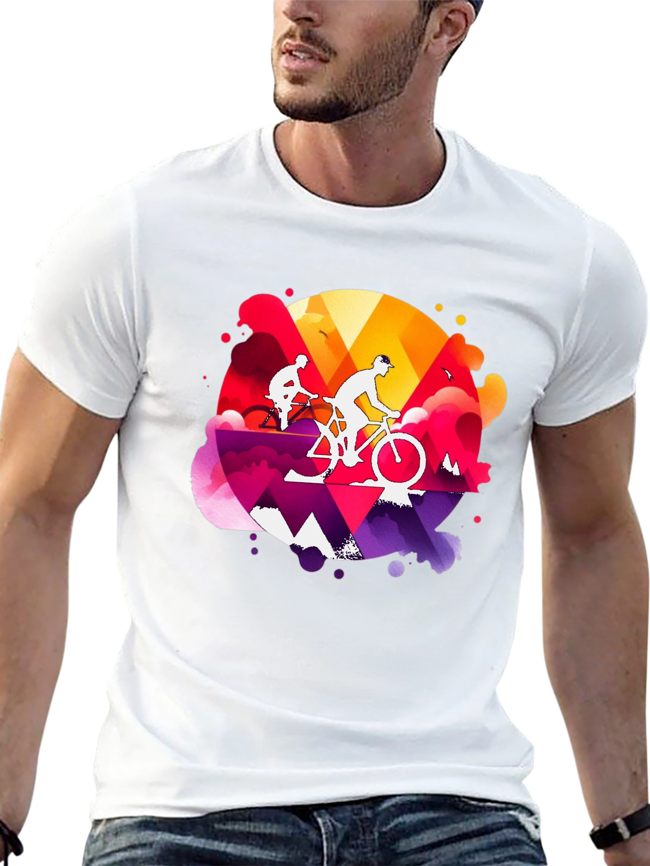 Mountain Biking Graphic Tee - Adventure Style