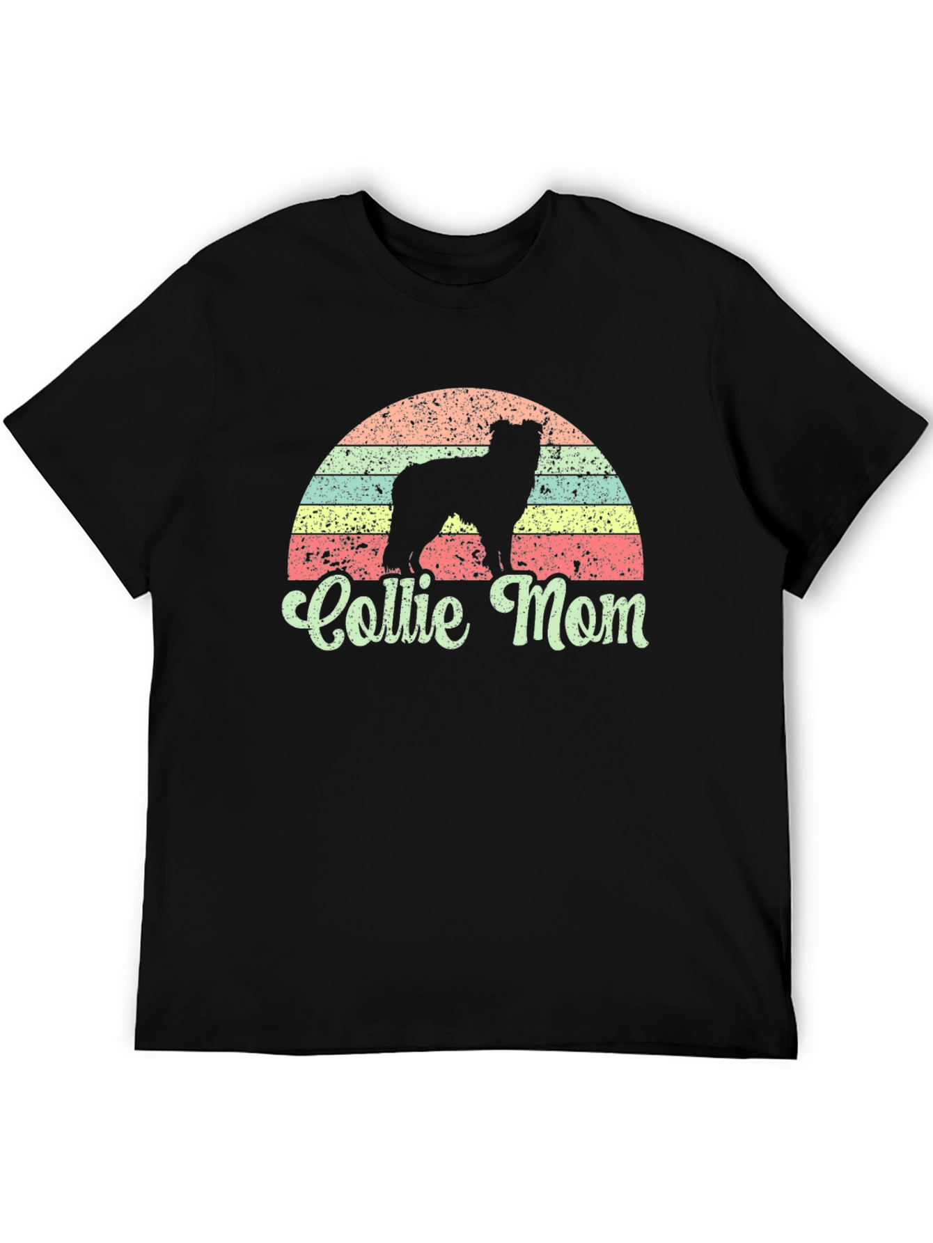 Collie Mom Retro Style T-Shirt