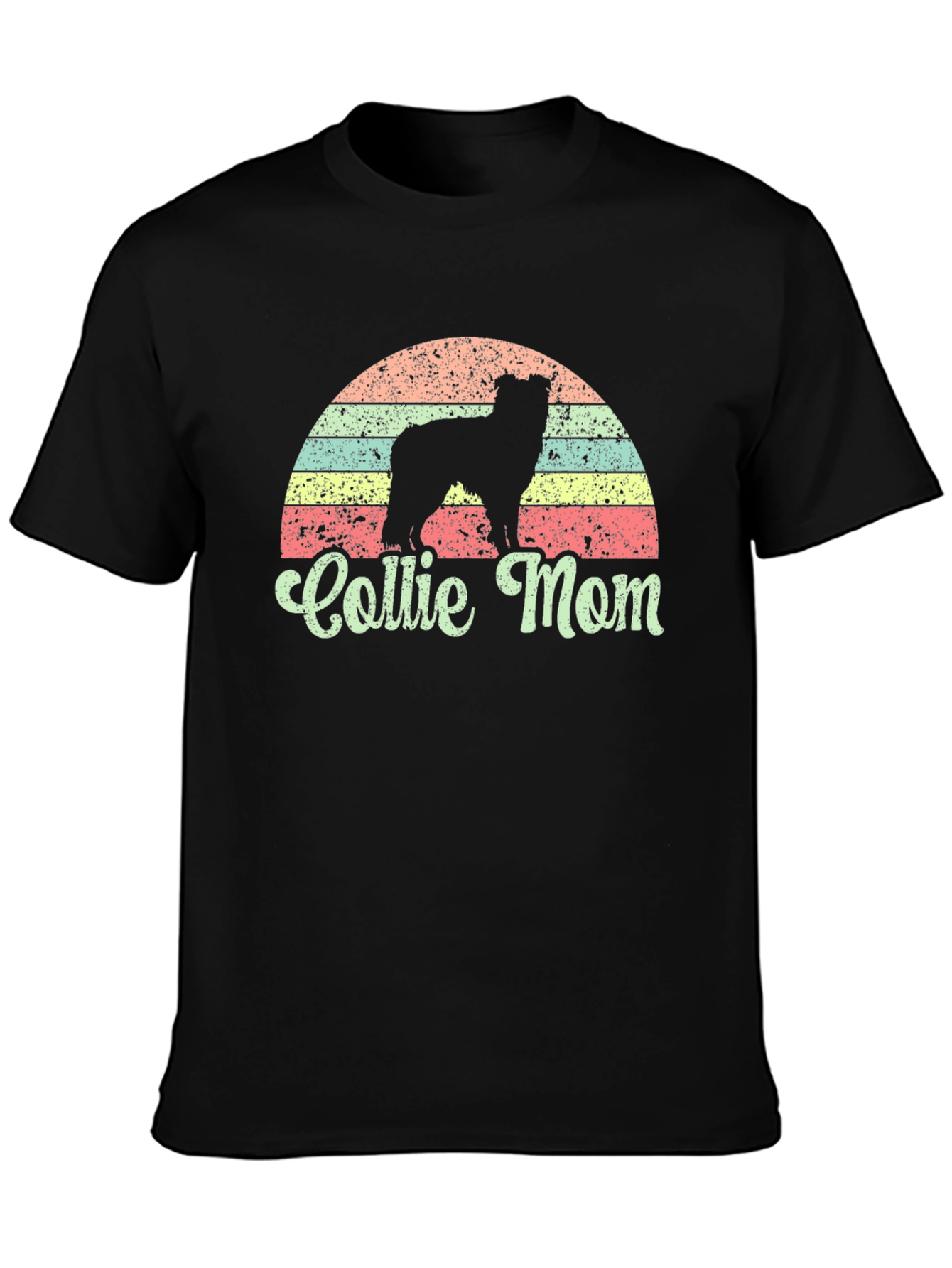 Collie Mom Retro Style T-Shirt