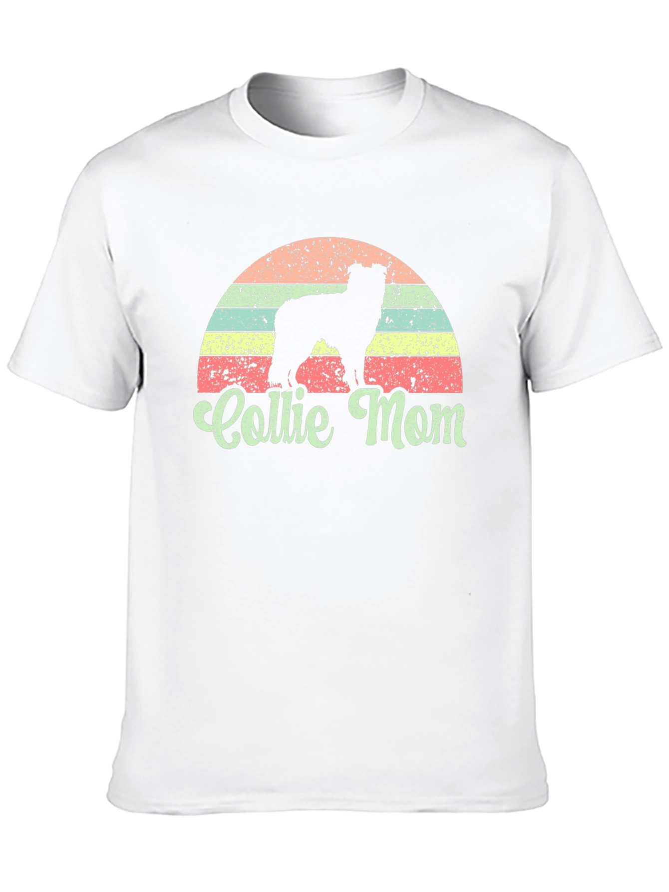 Collie Mom Retro Style T-Shirt