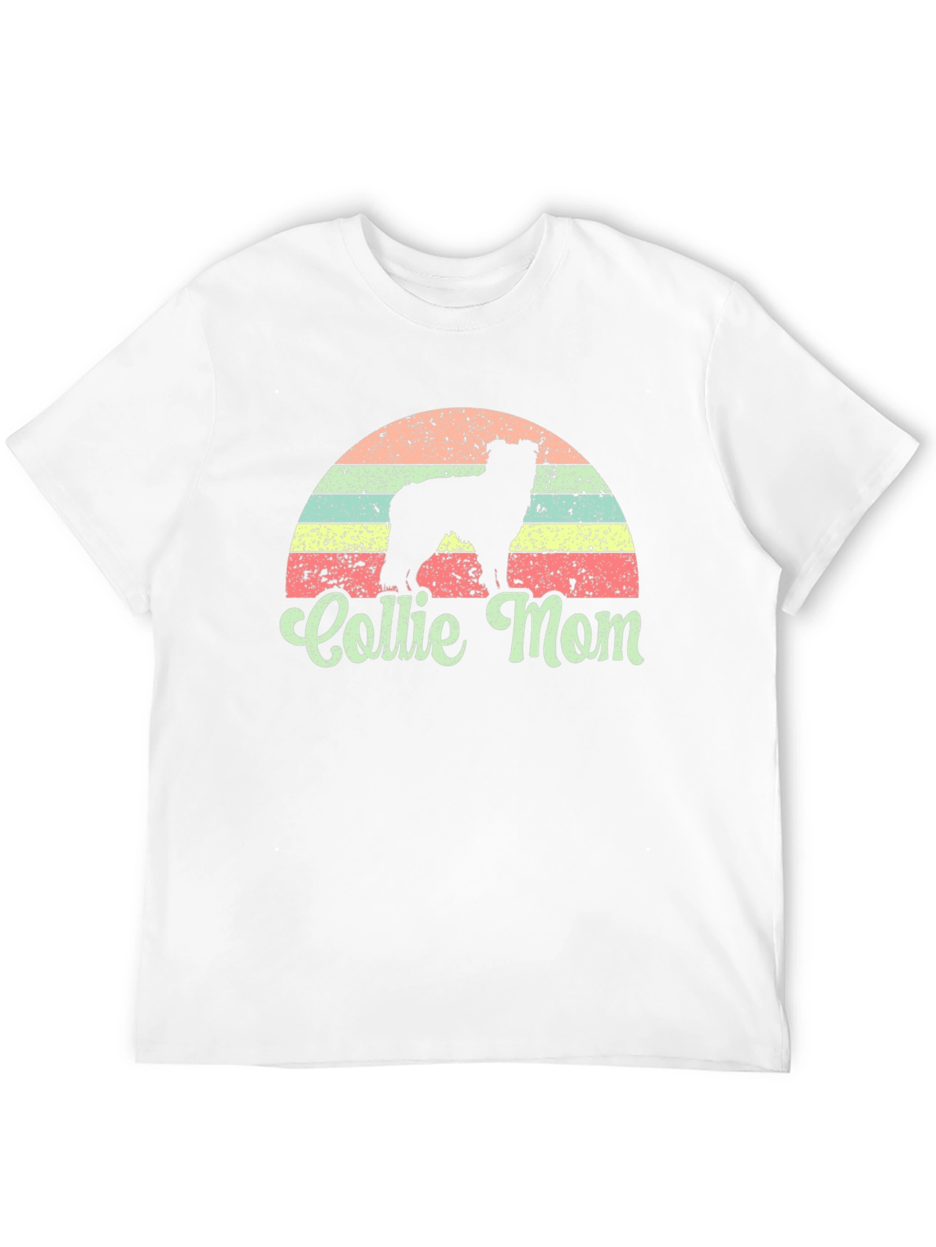 Collie Mom Retro Style T-Shirt