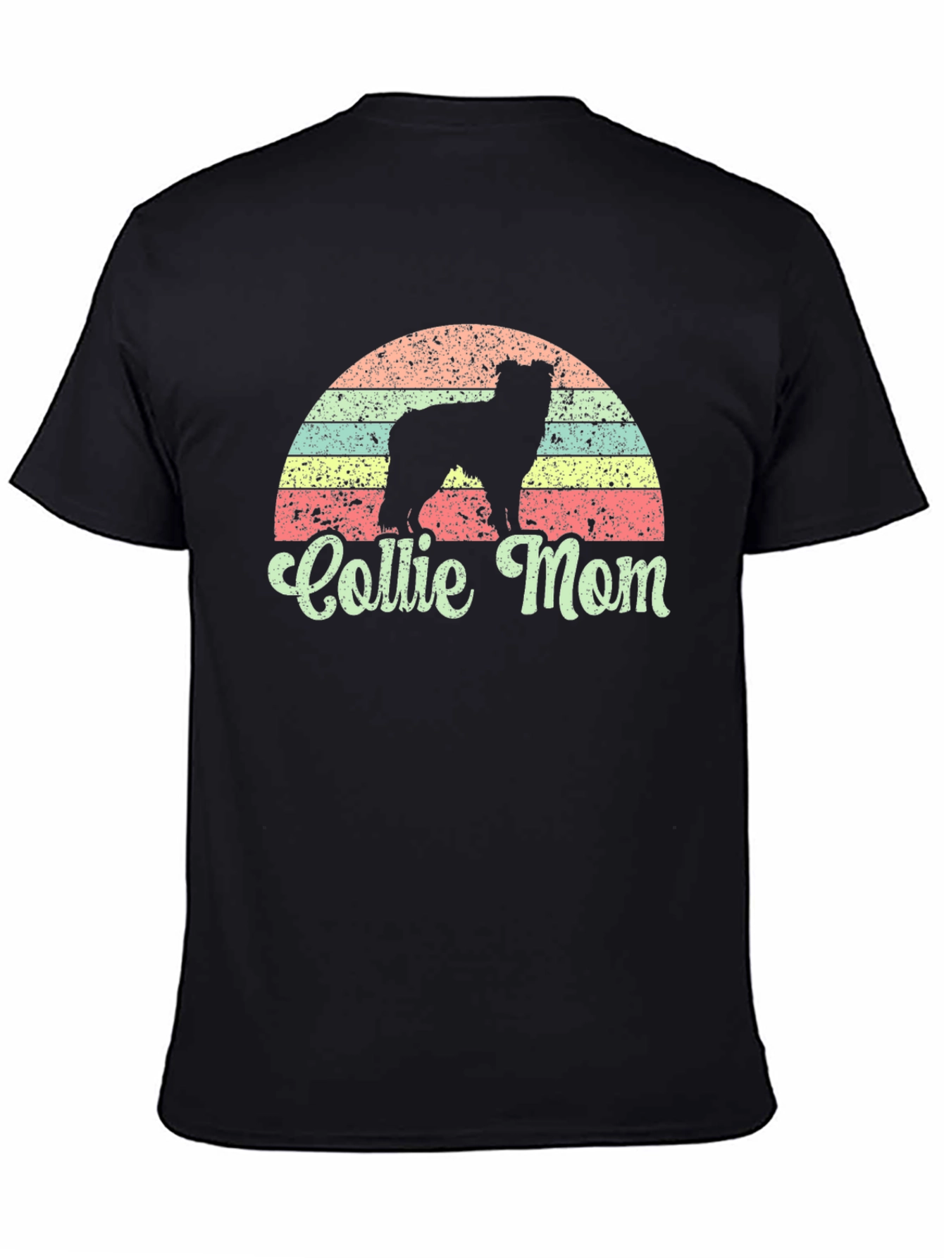 Collie Mom Retro Style T-Shirt