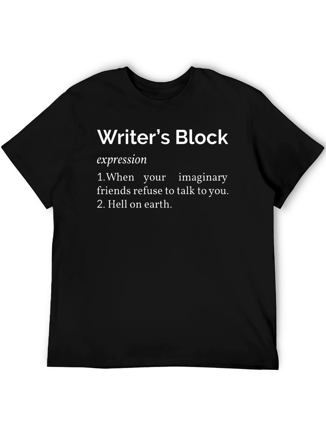 Writers Block Definition Graphic Tee