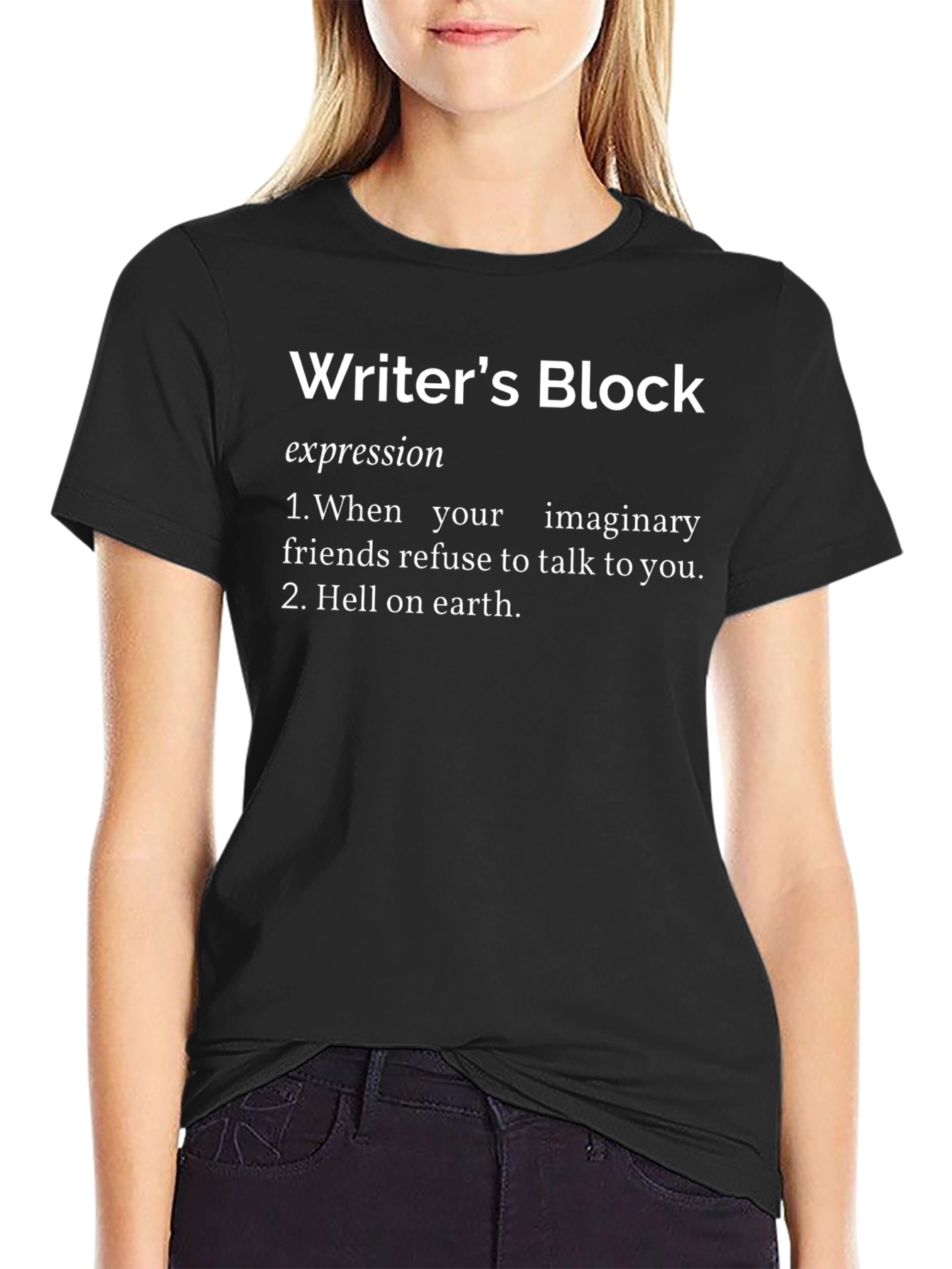 Writers Block Definition Graphic Tee