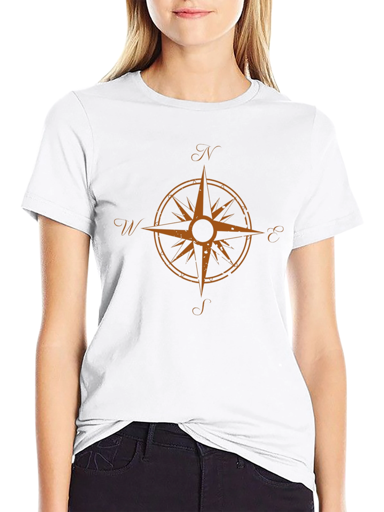 Compass Graphic Tee - Black Soft Cotton