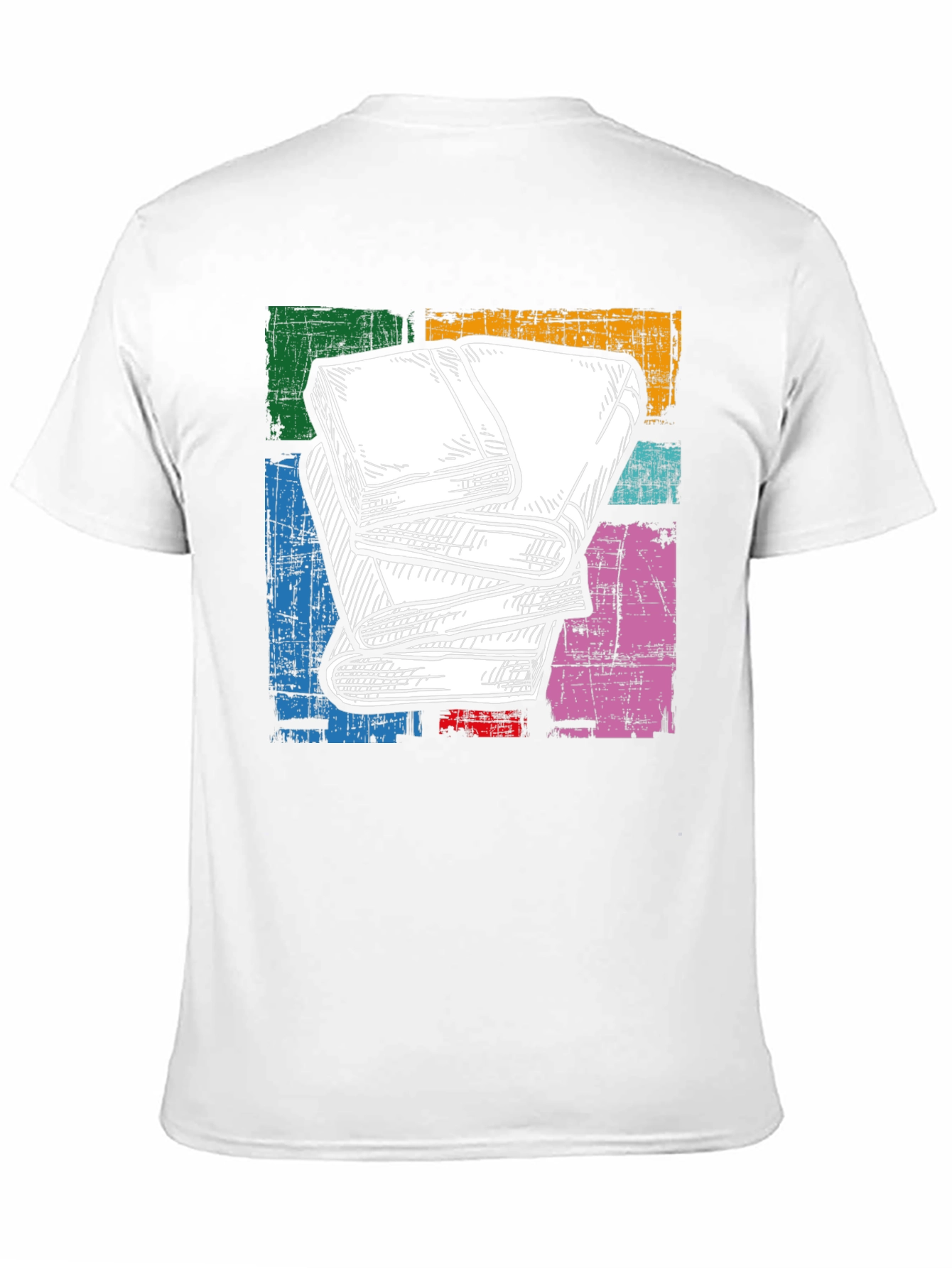 Book Stack Graphic Tee - Read in Style!
