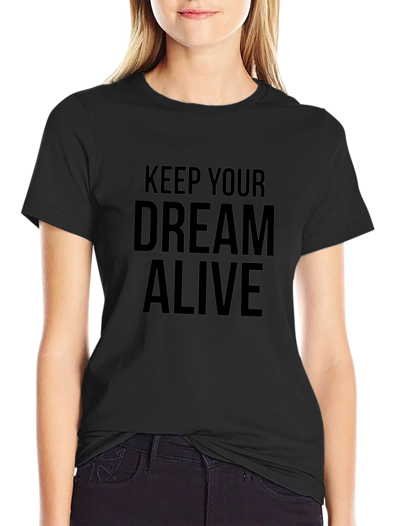 Keep Your Dream Alive Black Graphic Tee