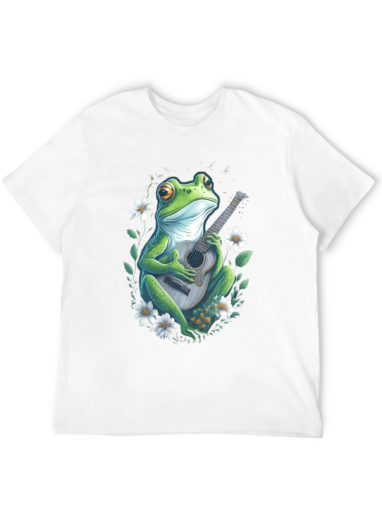 Frog Guitarist Graphic Tee - Unique Black T-Shirt