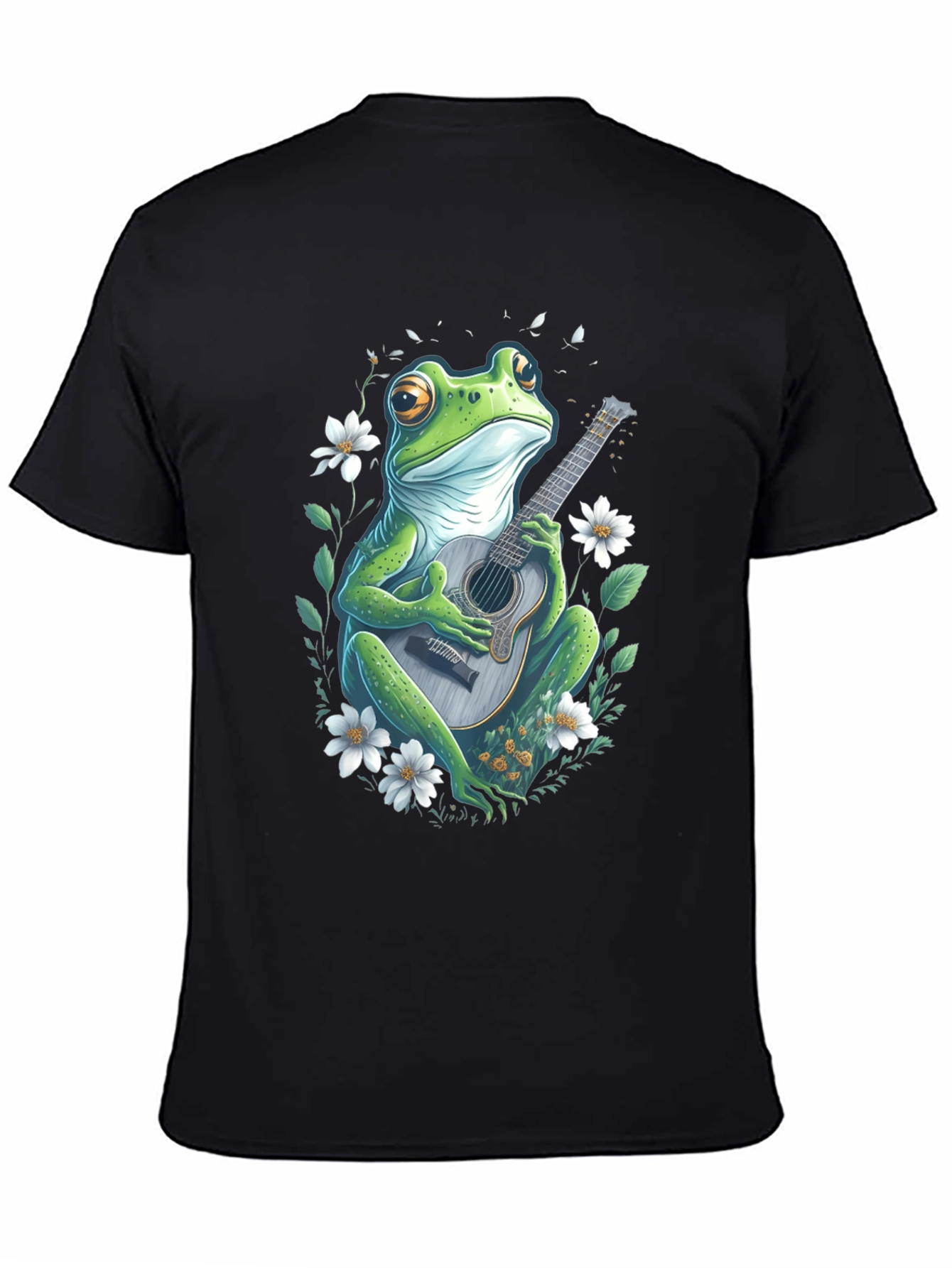 Frog Guitarist Graphic Tee - Unique Black T-Shirt