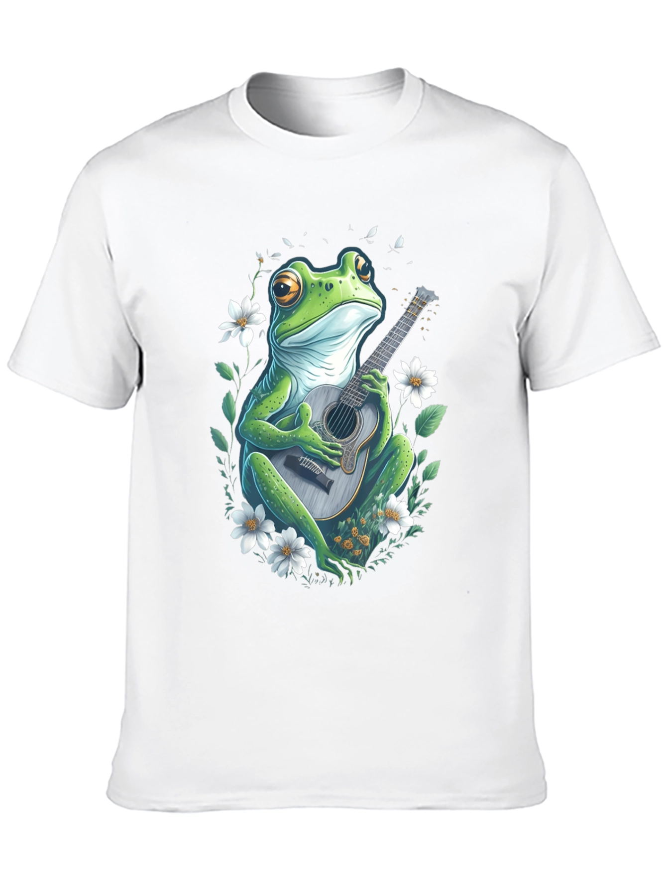 Frog Guitarist Graphic Tee - Unique Black T-Shirt
