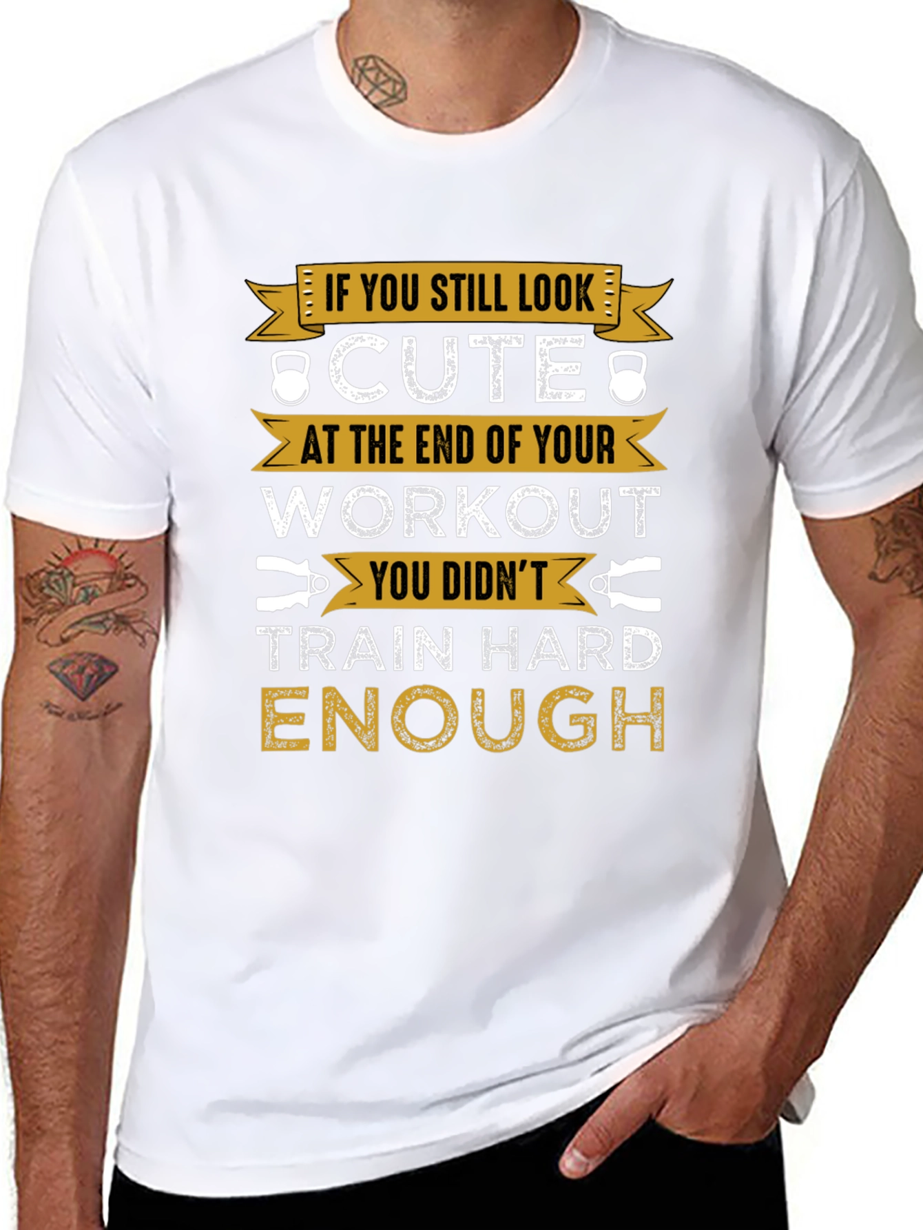 Workout T-Shirt - Train Hard Enough