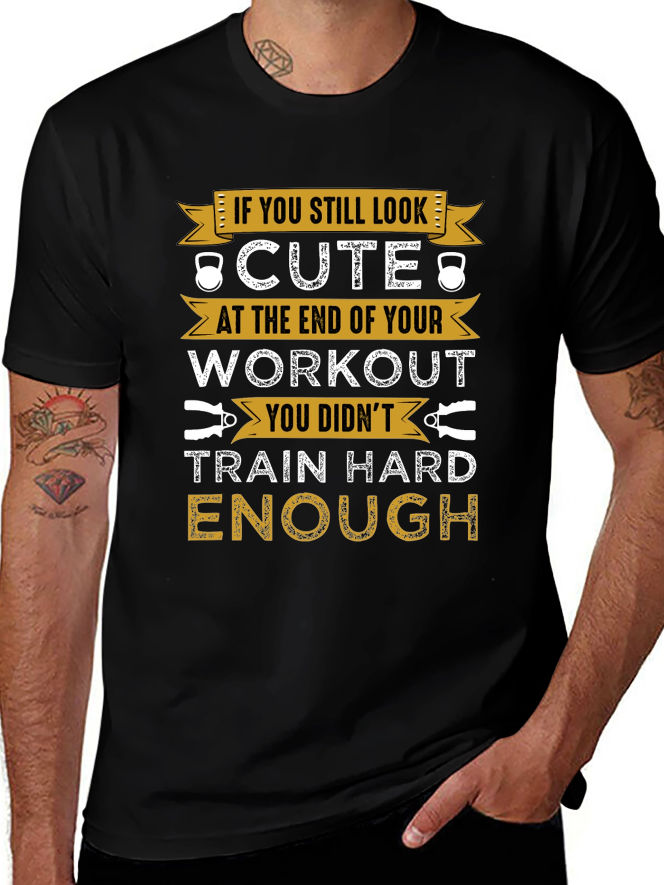 Workout T-Shirt - Train Hard Enough