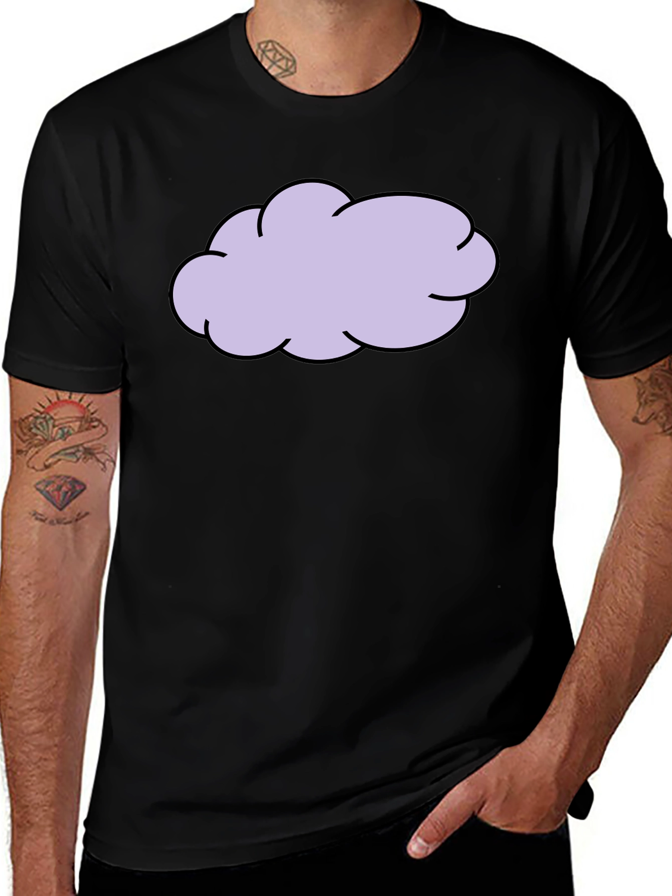 Cloud Graphic Black T-Shirt
