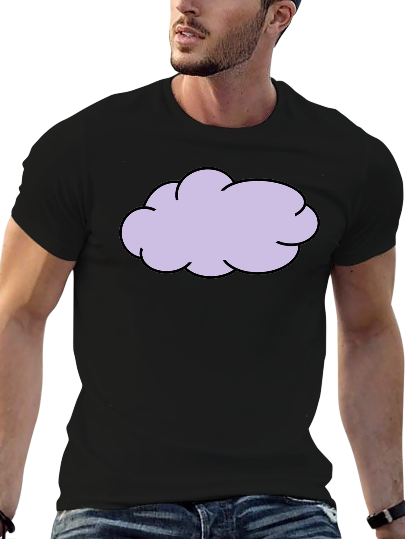 Cloud Graphic Black T-Shirt