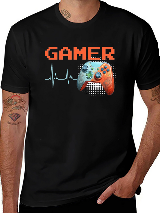 Gamer Heartbeat Black T-Shirt
