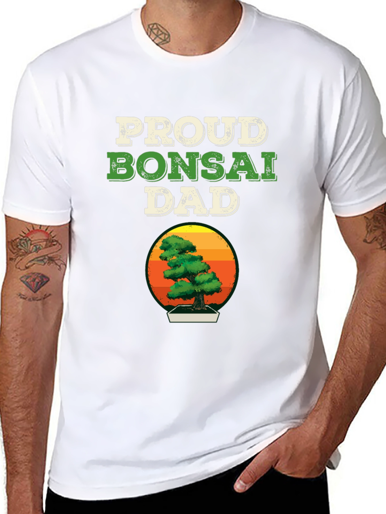 Proud Bonsai Dad T-Shirt - Botanical Gift