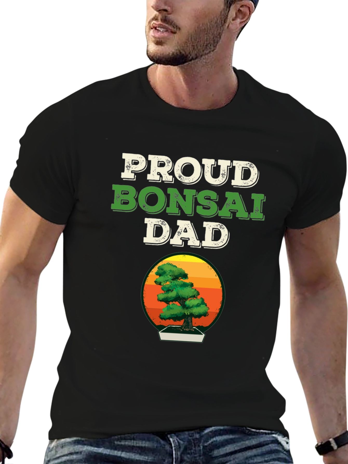 Proud Bonsai Dad T-Shirt - Botanical Gift
