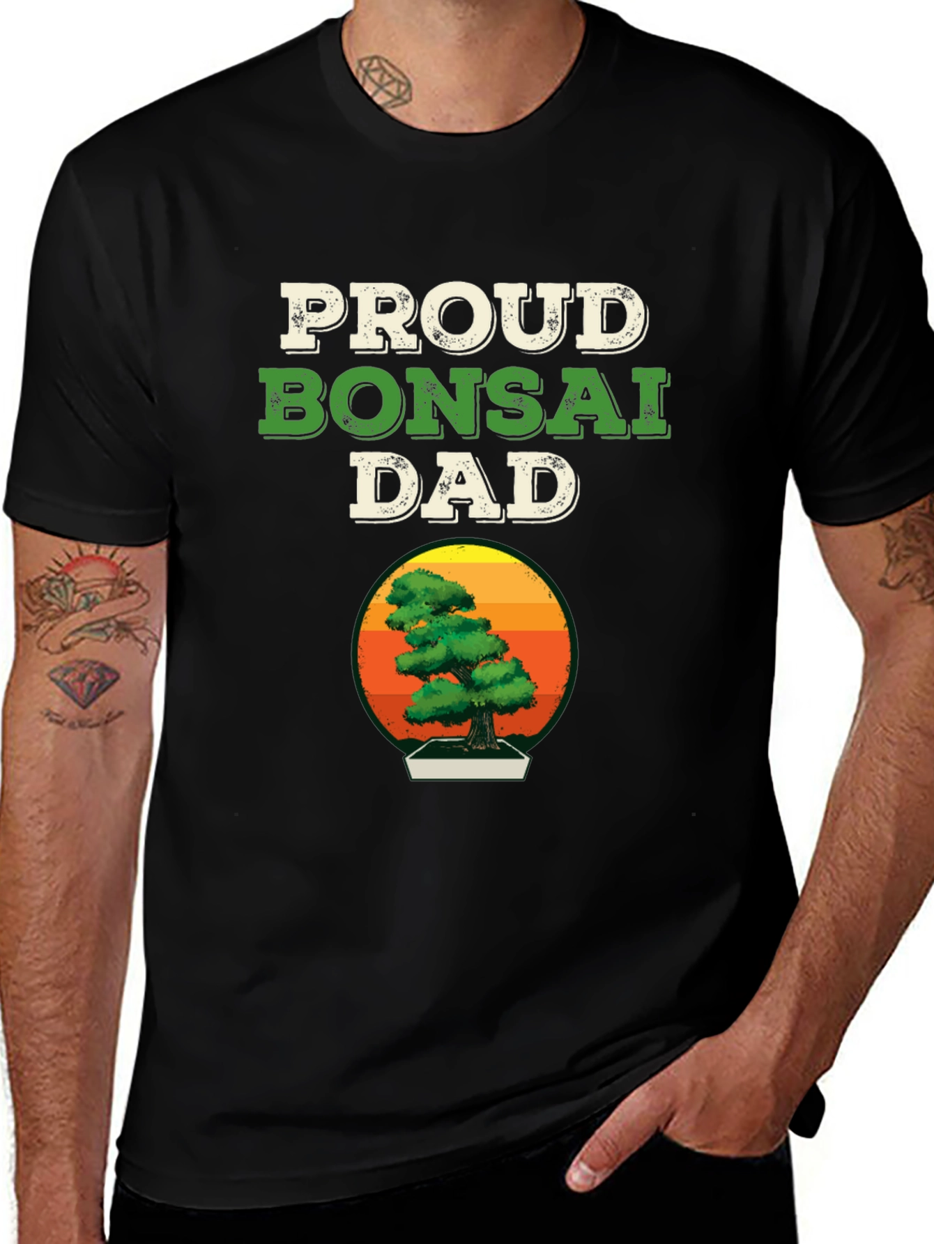 Proud Bonsai Dad T-Shirt - Botanical Gift