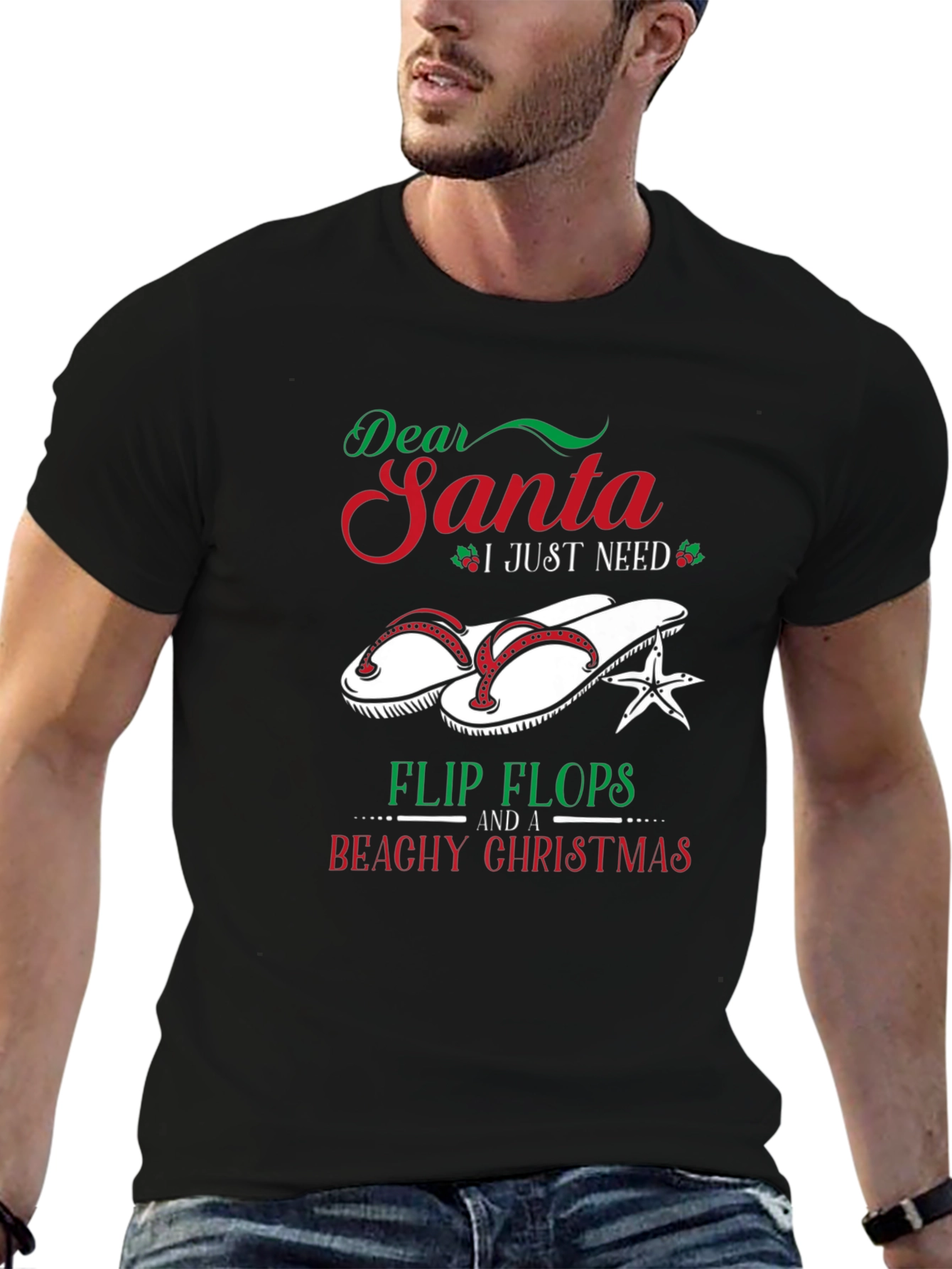 Dear Santa Beachy Christmas Graphic Tee