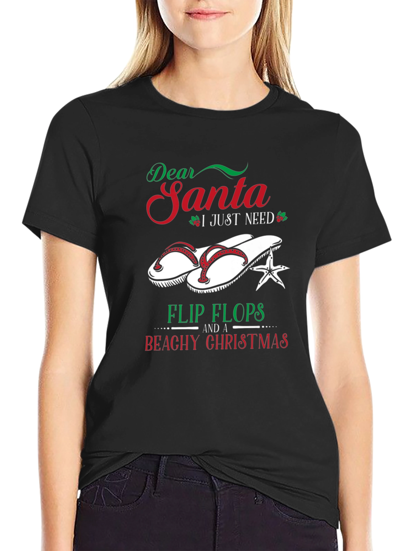 Dear Santa Beachy Christmas Graphic Tee
