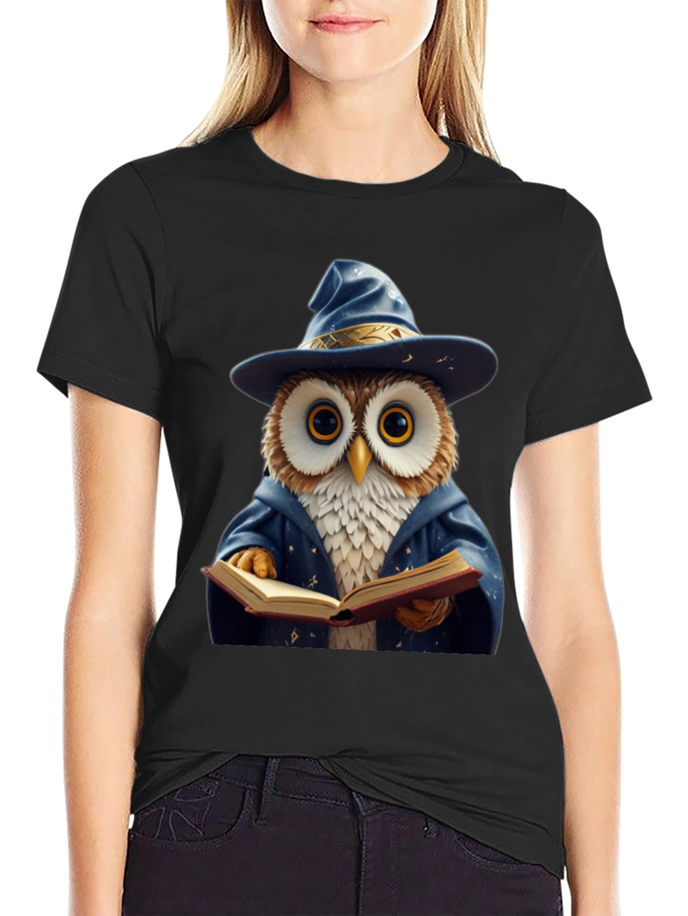 Wizard Owl T-Shirt - Funny Bookworm Tee