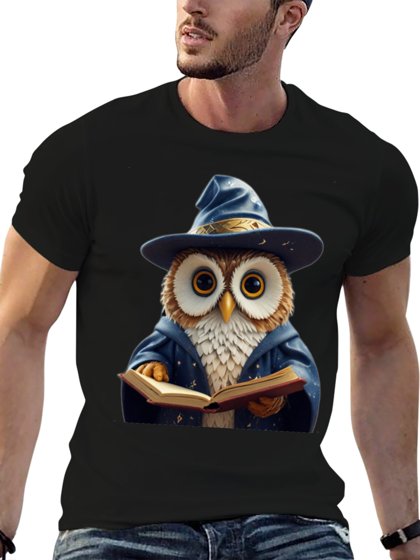 Wizard Owl T-Shirt - Funny Bookworm Tee
