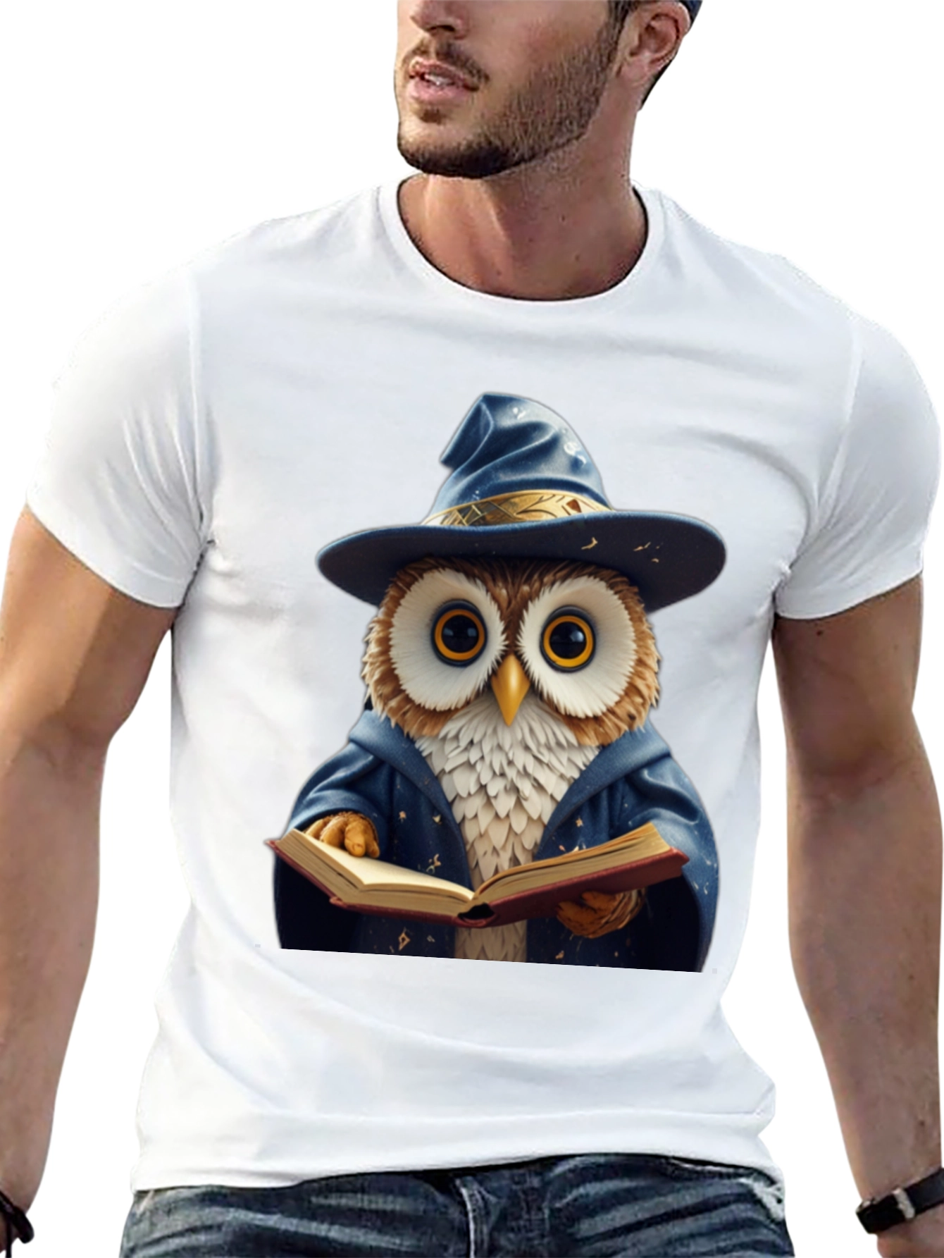 Wizard Owl T-Shirt - Funny Bookworm Tee